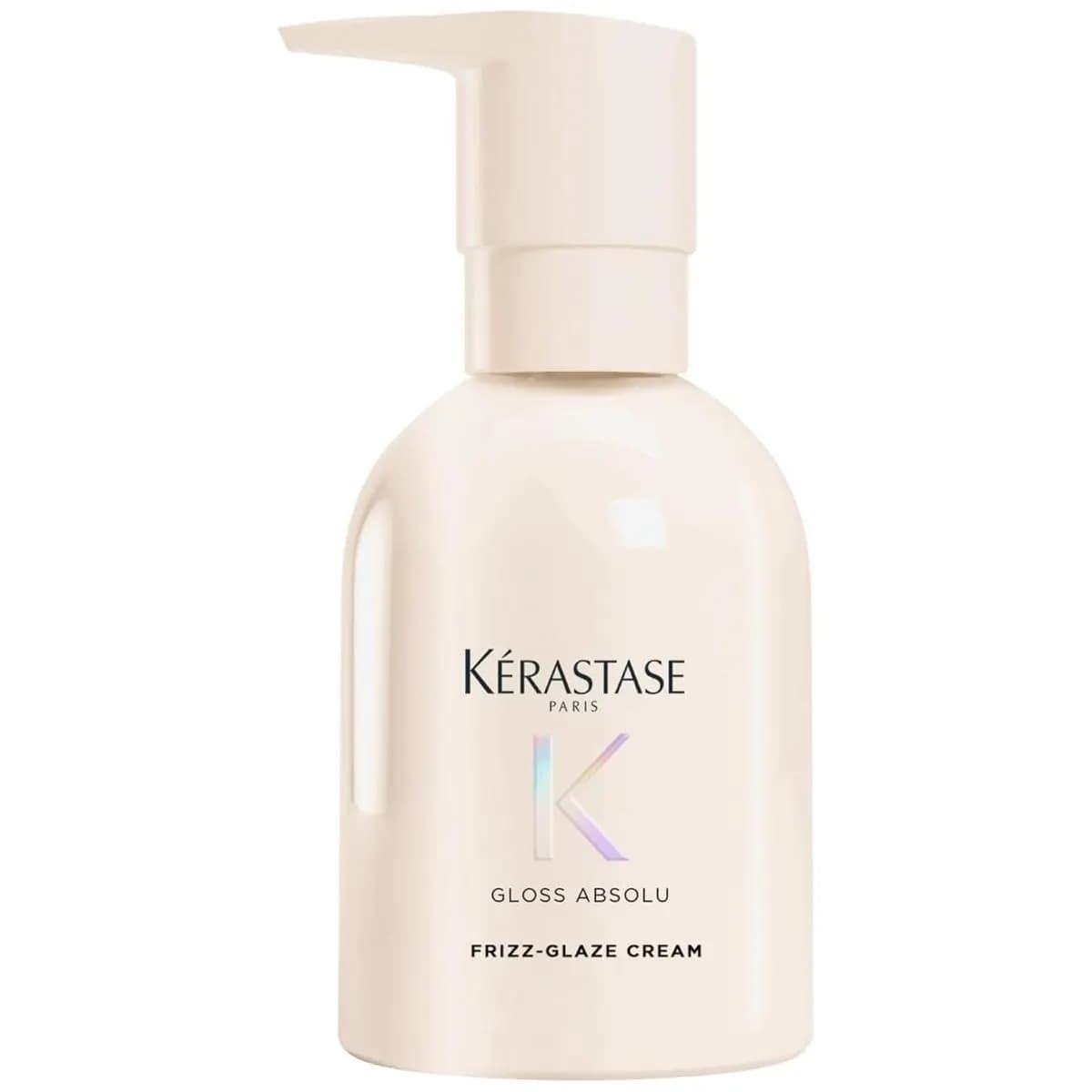Kérastase Gloss Absolu Frizz-Glaze Cream, creme modelador antifrizz para cabelos com muito frizz, com ácido glicólico, ácido hialurônico e óleo de rosa mosqueta, 240 ml