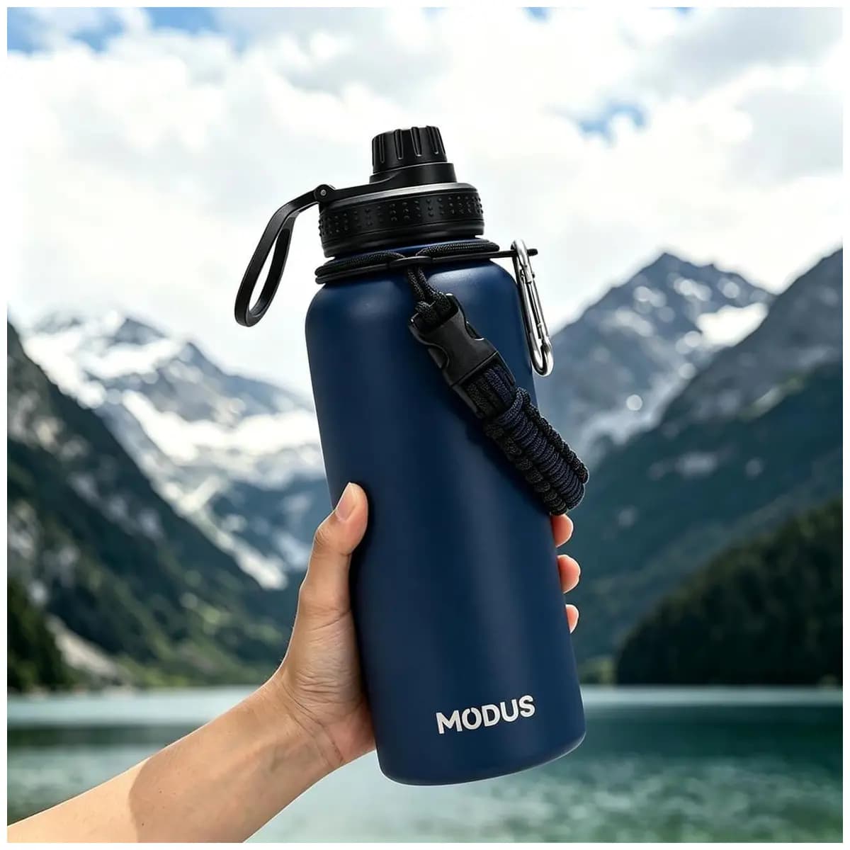 MODUS Garrafa Térmica 950ml – 24h Gelada, Alça Paracord