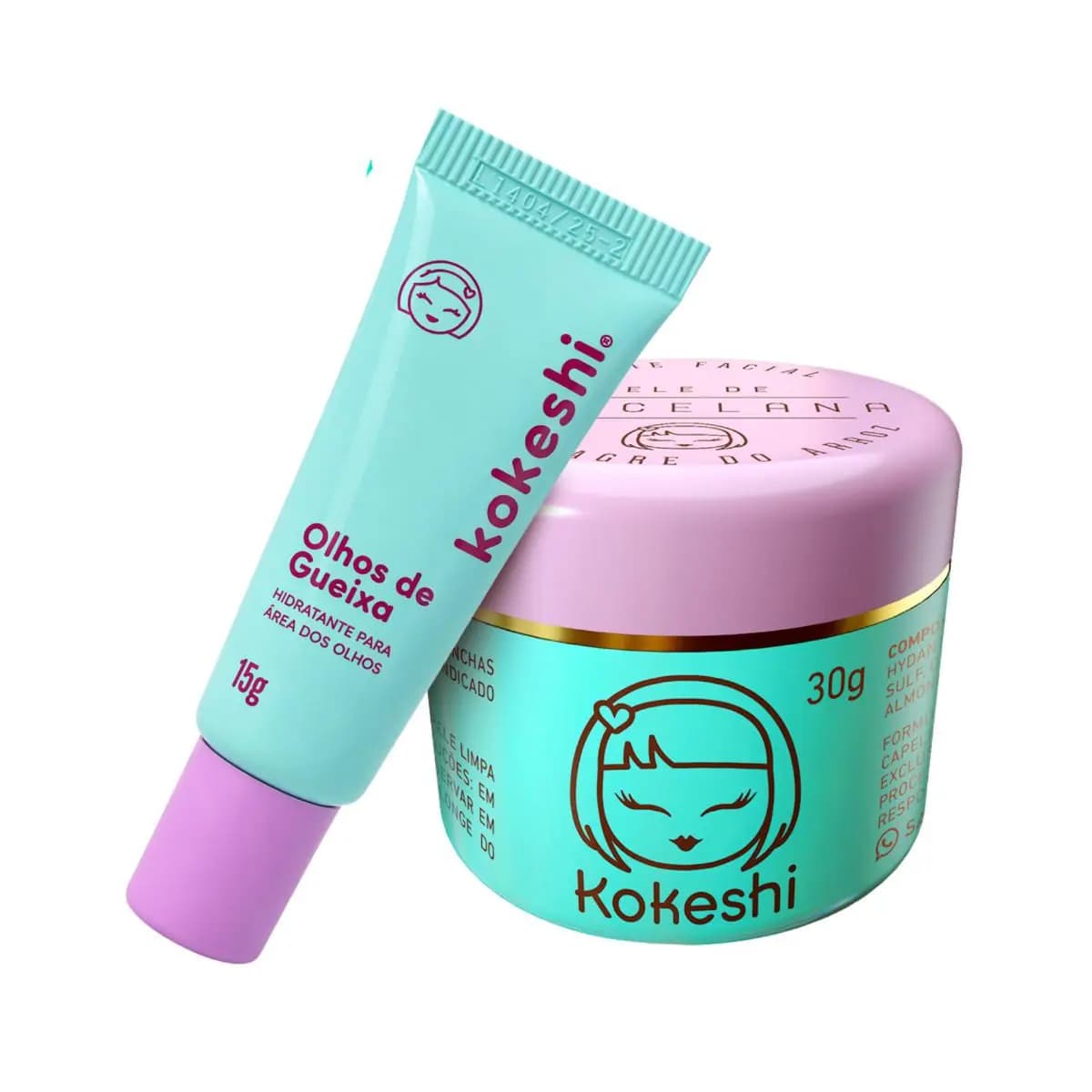 Kit Dupla Renovadores Faciais Kokeshi Pele Porcelana Olhos Gueixa