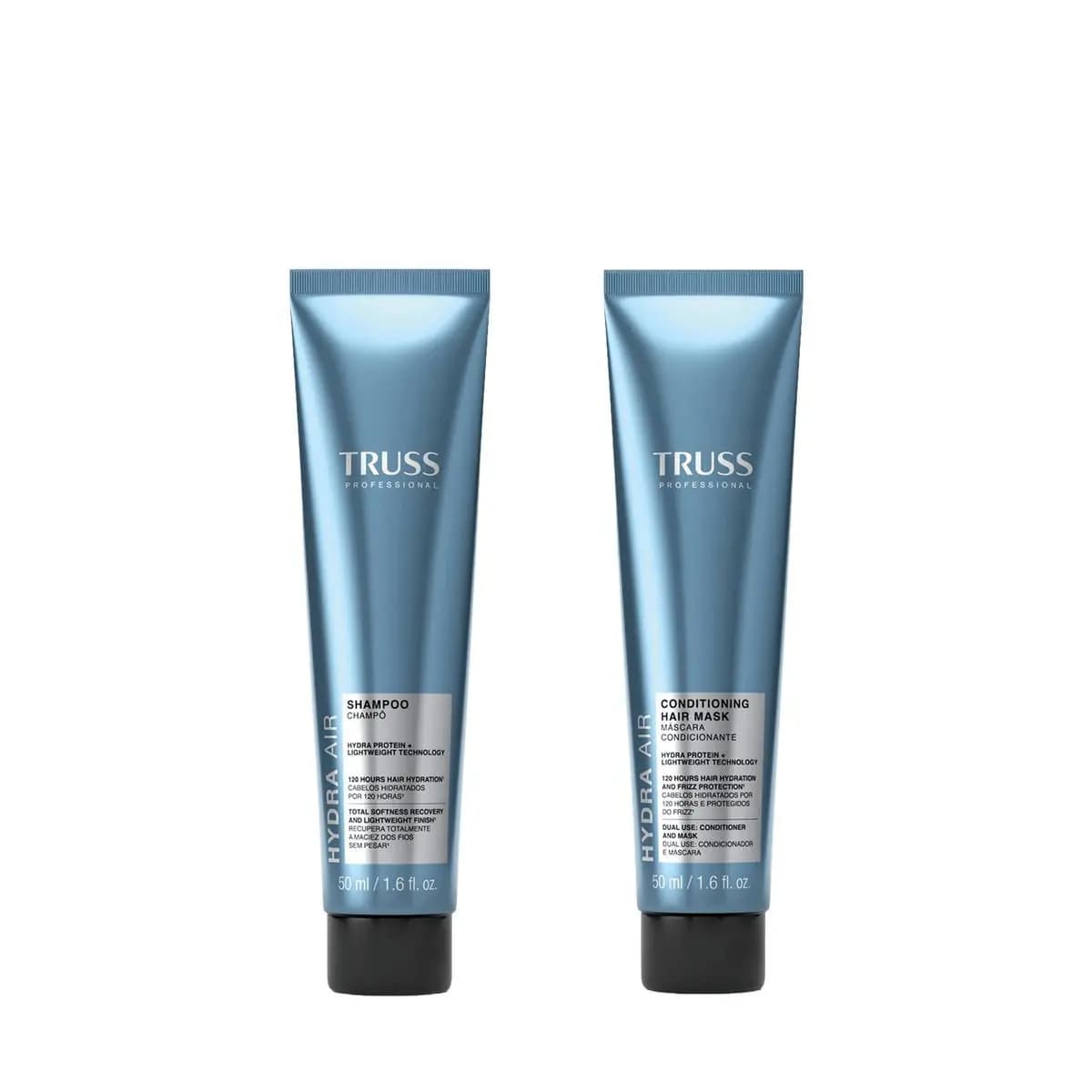 Kit TRUSS Hydra Air - Shampoo 50ml + CondMask Máscara Condicionante 50ml