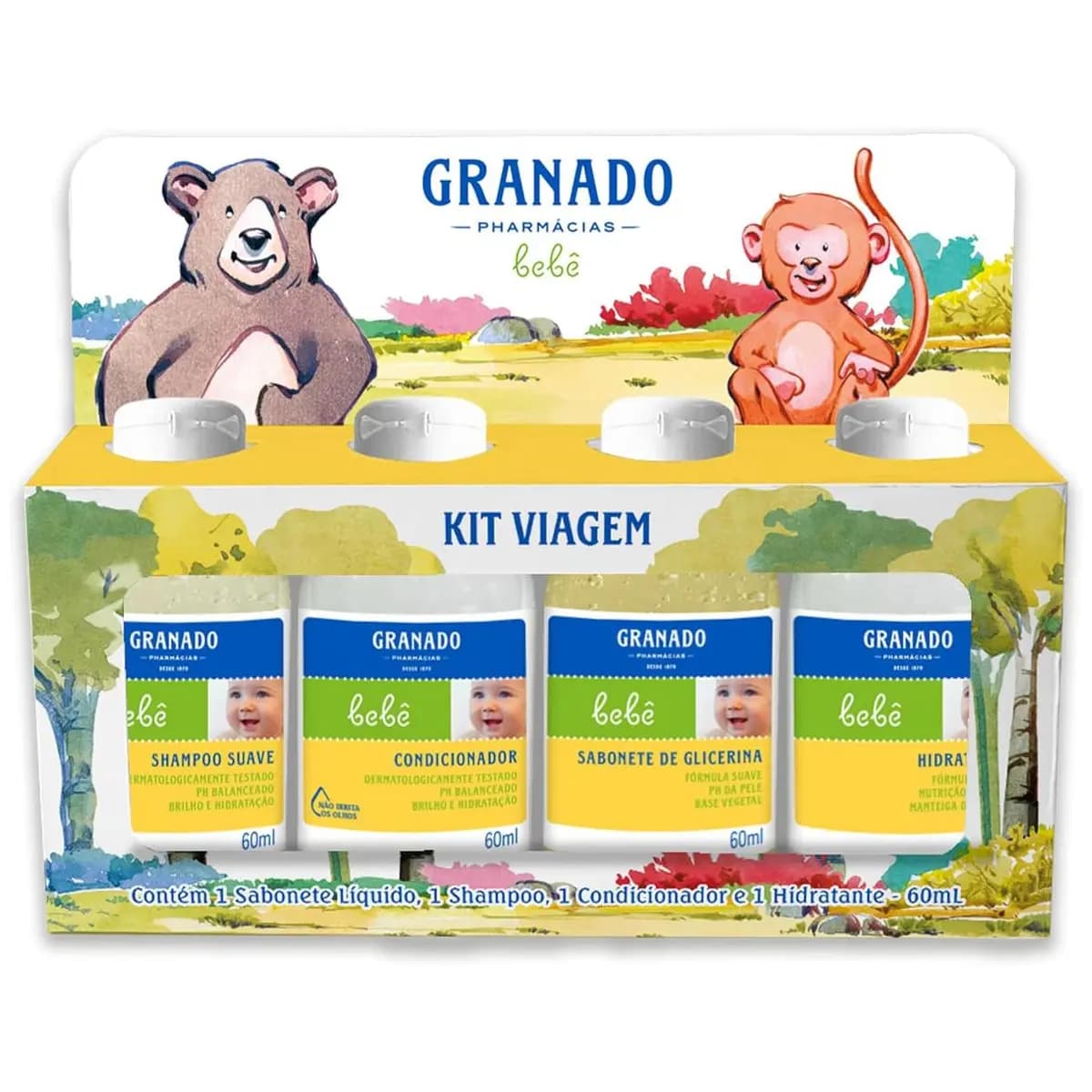 Kit de Viagem para Bebê Granado, 60ml, Kit com 4 Unidades