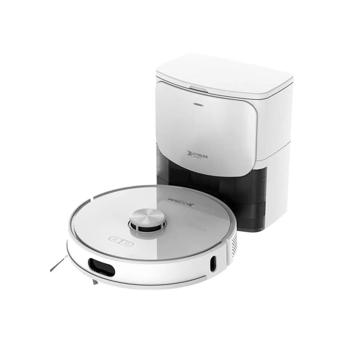 Robô Aspirador de Pó e Passa Pano KABUM! smart K1100 - Mapeia a Laser, 2 MOPs, até 10.000Pa, Alexa/Google, BT, 220v, Branco - KSAR110020BR