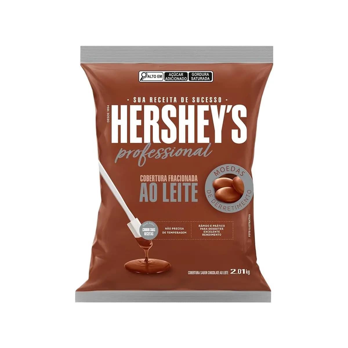 Cobertura Fracionada de Chocolate ao Leite Hershey’s, 2,01kg