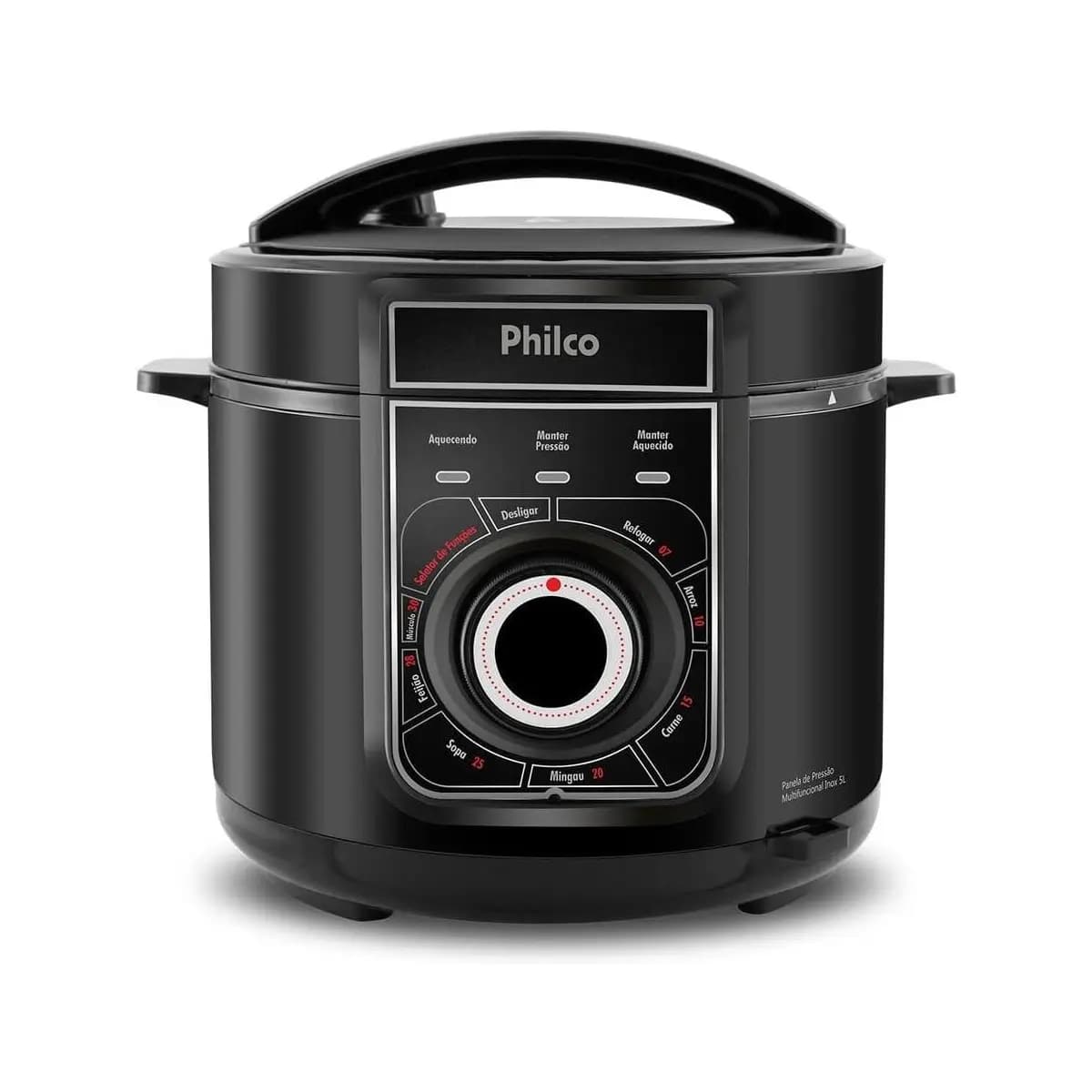 PANELA DE PRESSAO MULTIFUNCIONAL INOX PPP02PI 127V, PHILCO, Preto