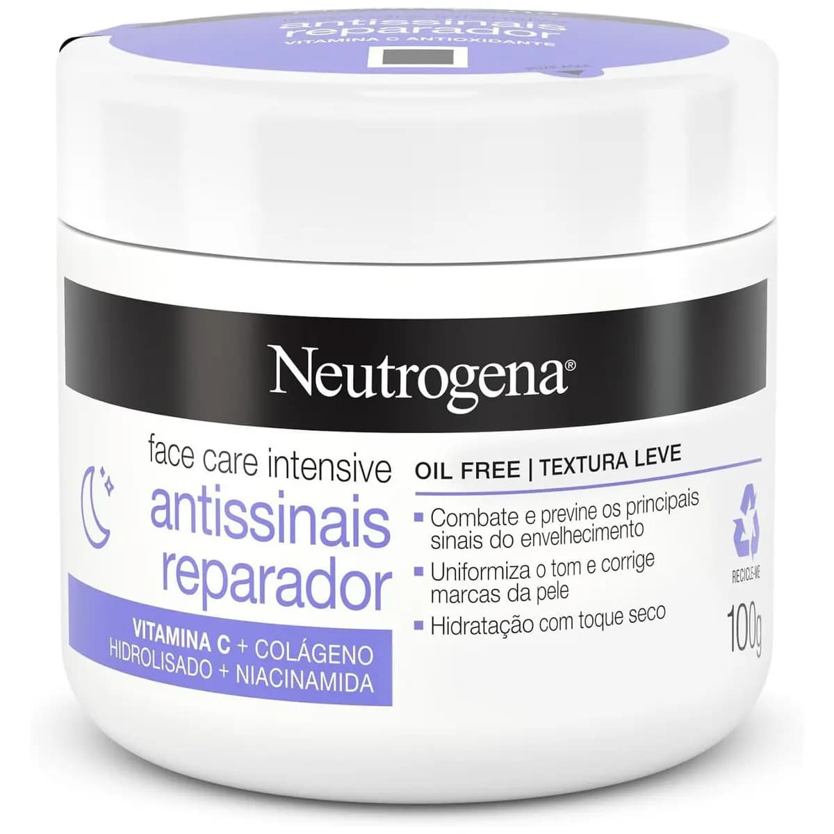 Neutrogena Hidratante Facial Antissinais Reparado Face Care Intensive, 100g
