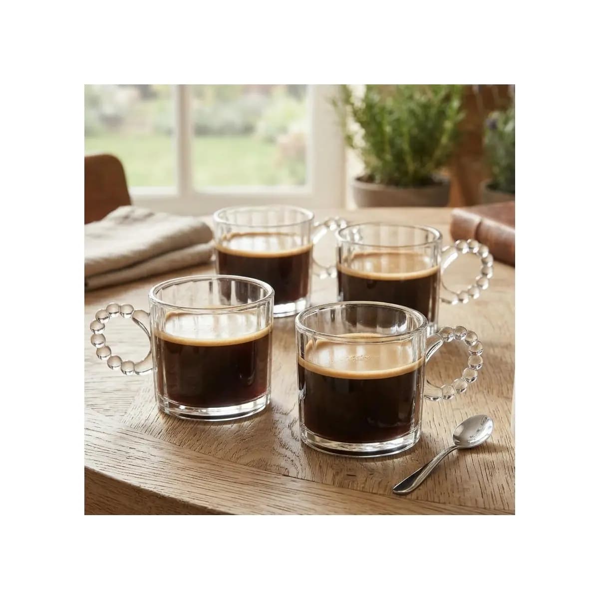 Conjunto 4 Xícaras Wolff Classic de Vidro 100ml Resistente ao Calor para Café Expresso Chás Cappuccino e Bebidas Quentes