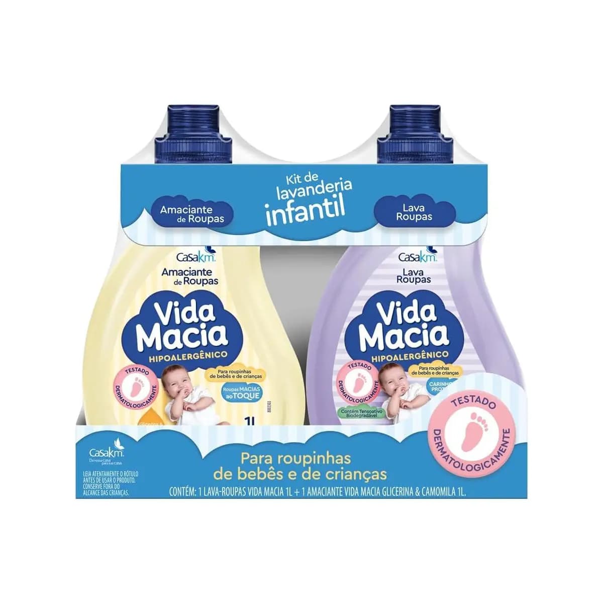 Kit Vida Macia (Lava Roupas e Amaciante - Glicerina e Camomila) 2 x 1L