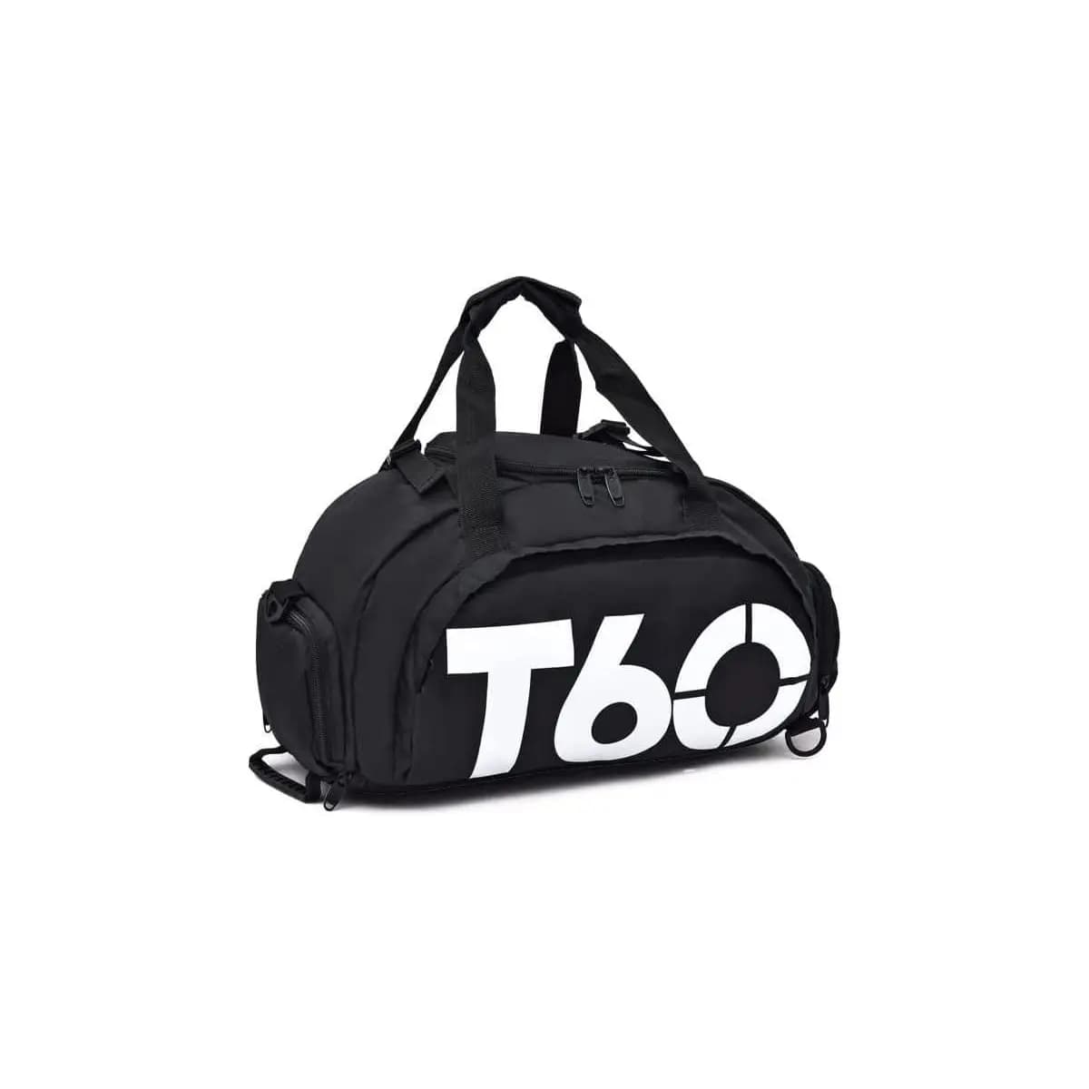 Mochila Mala T60 Para Academia Natação Camping na Cor Preta