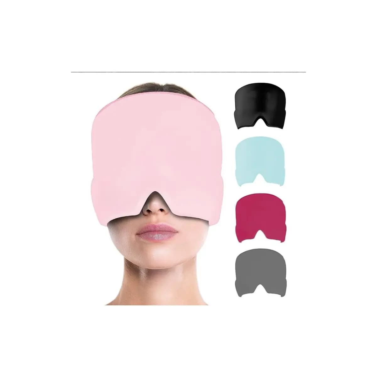 Touca De Enxaqueca Alívio Terapêutica Gel Hood Ice pack Máscara De Calor Para Os Olhos Dor De Cabeça