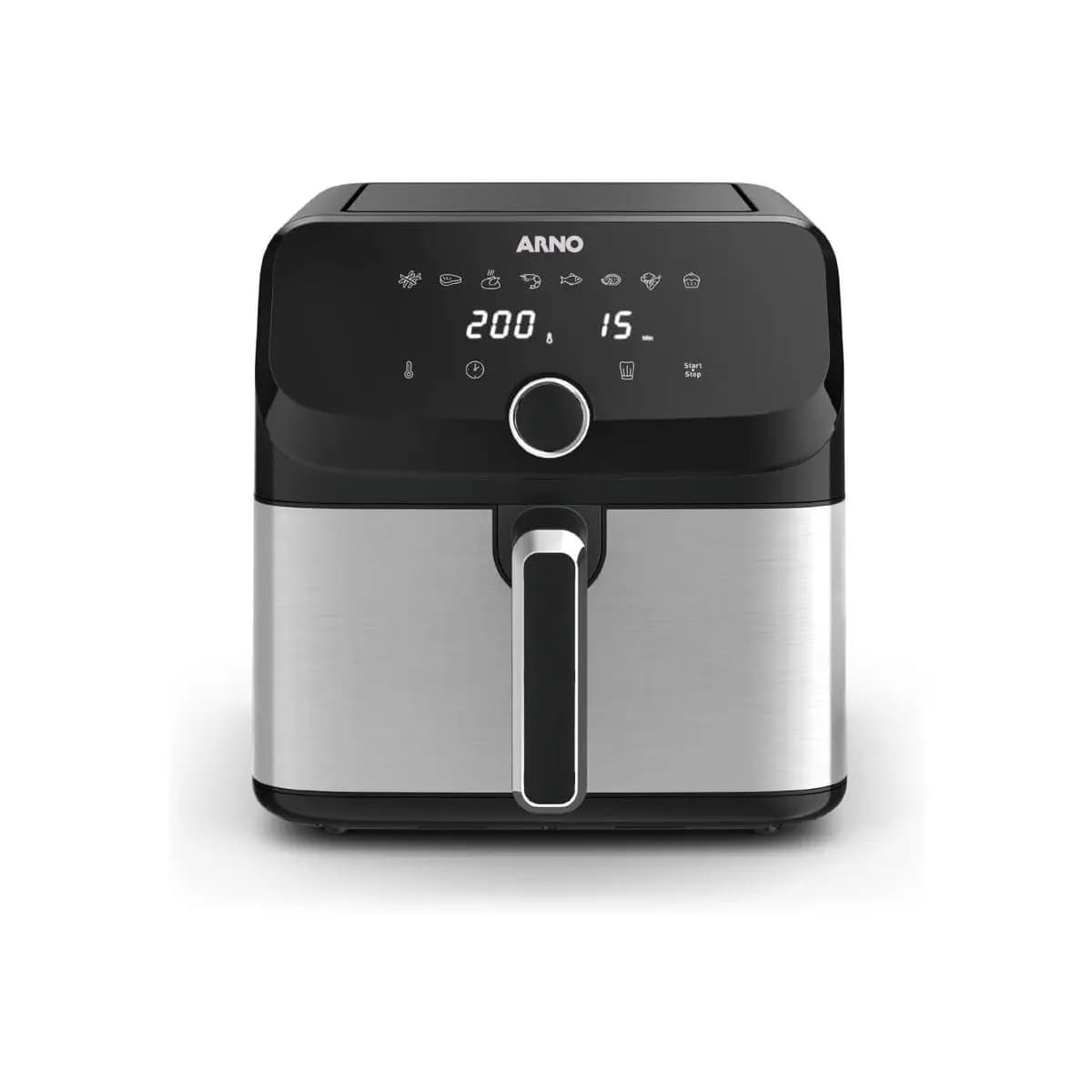 Fritadeira sem Óleo Airfryer Arno Mega Digital 7,5L Inox 1700W AFD7 110V