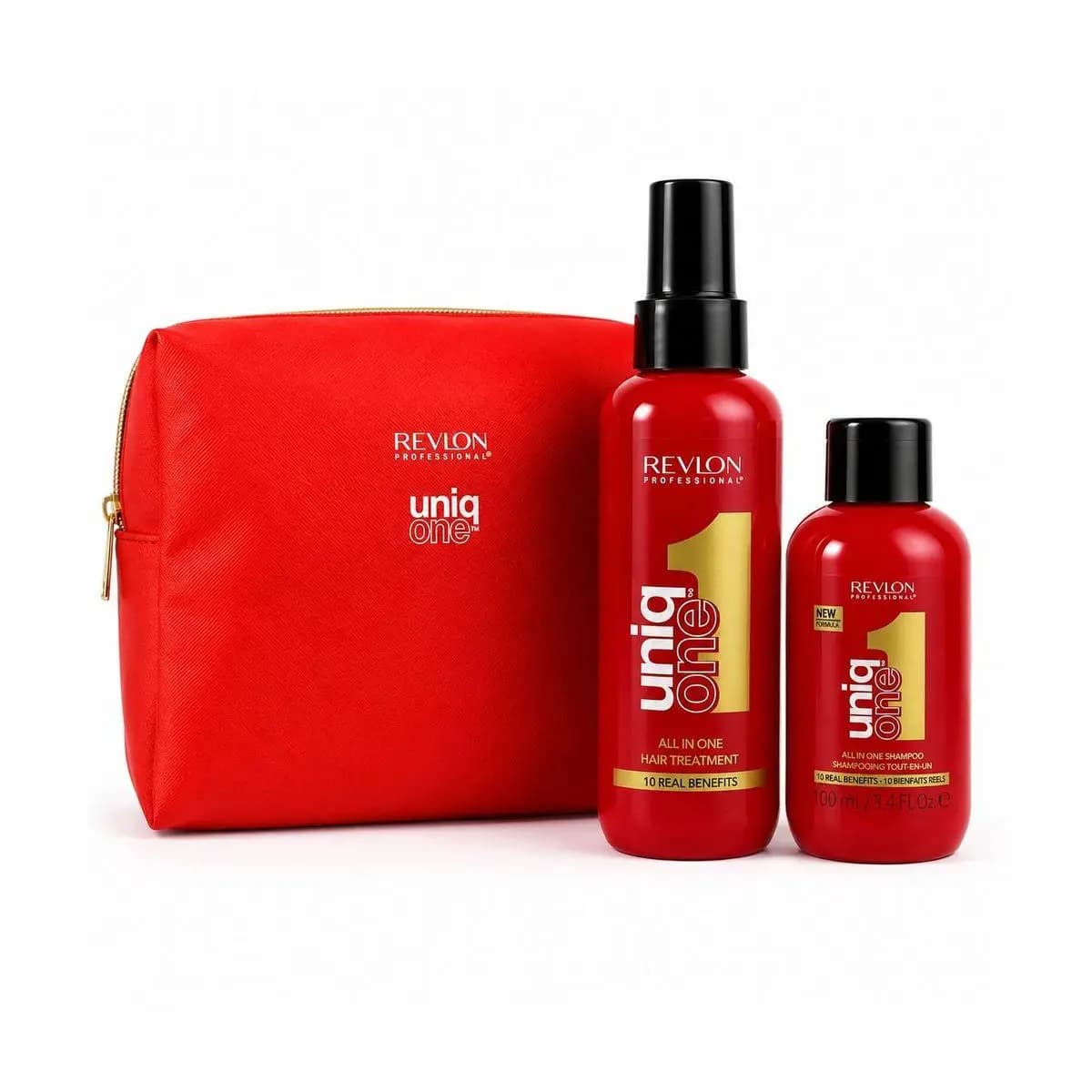 Kit Revlon Professional Uniq One All In One Shampoo 100ml + Leave-in 150ml + Bolsa