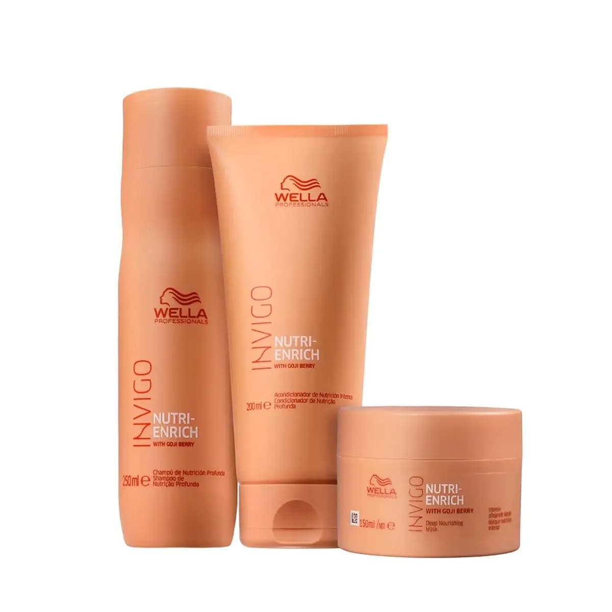 Kit Invigo Enrich Shampoo 250ml, Cond 200ml e Másc 150ml - Wella