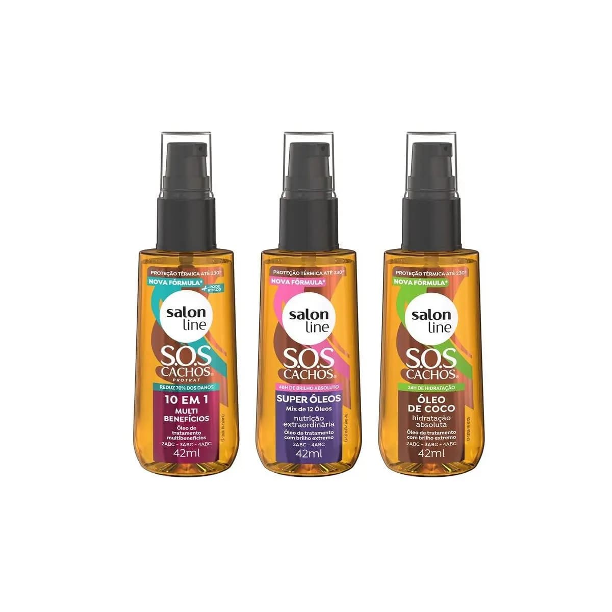 Kit com 3 Óleos de Tratamento Coco, Super Óleos e Multibenefícios