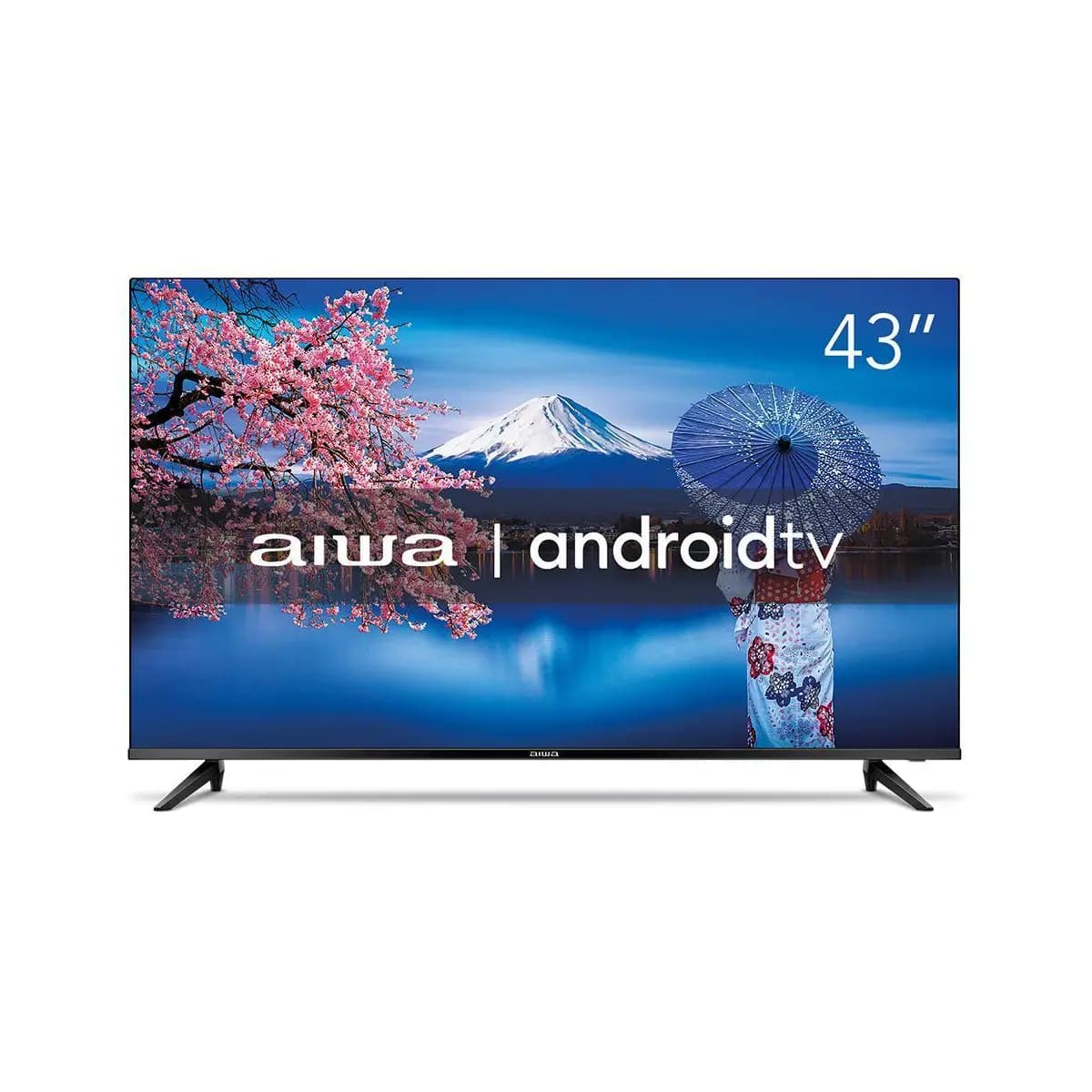 Smart TV AIWA 43” Android Full HD Borda Ultrafina HDR10 Dolby Áudio AWS-TV-43-BL-02-A