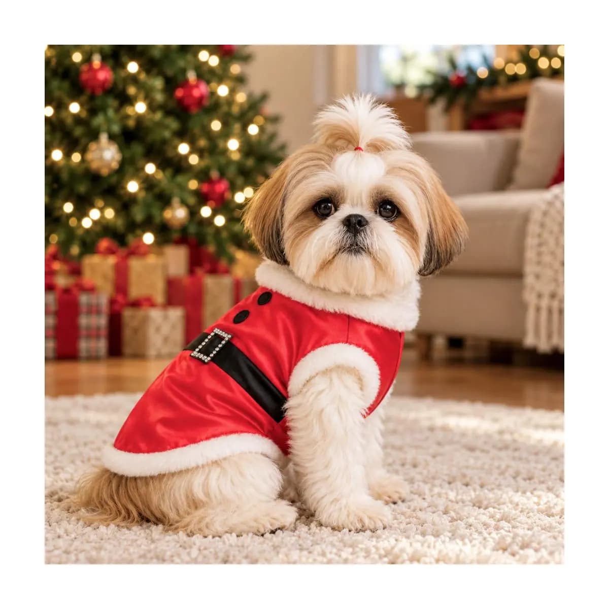 Roupa para Cachorro Gato Natal Fantasia Natalina Tamanhos Pequeno e Médio Porte Coelho