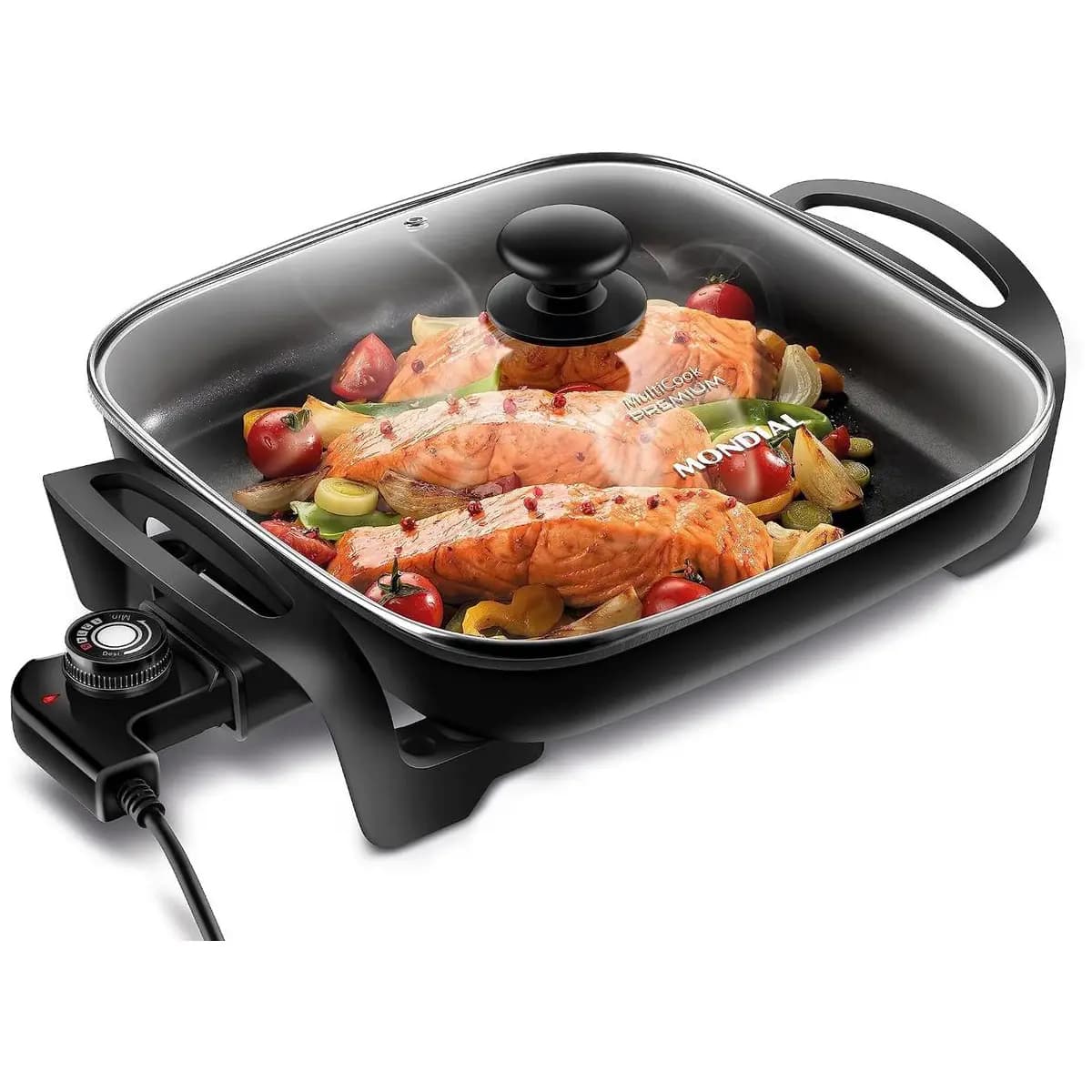 MONDIAL Panela Elétrica Multicook Premium, Preto, 1200W, 220V - PE-49