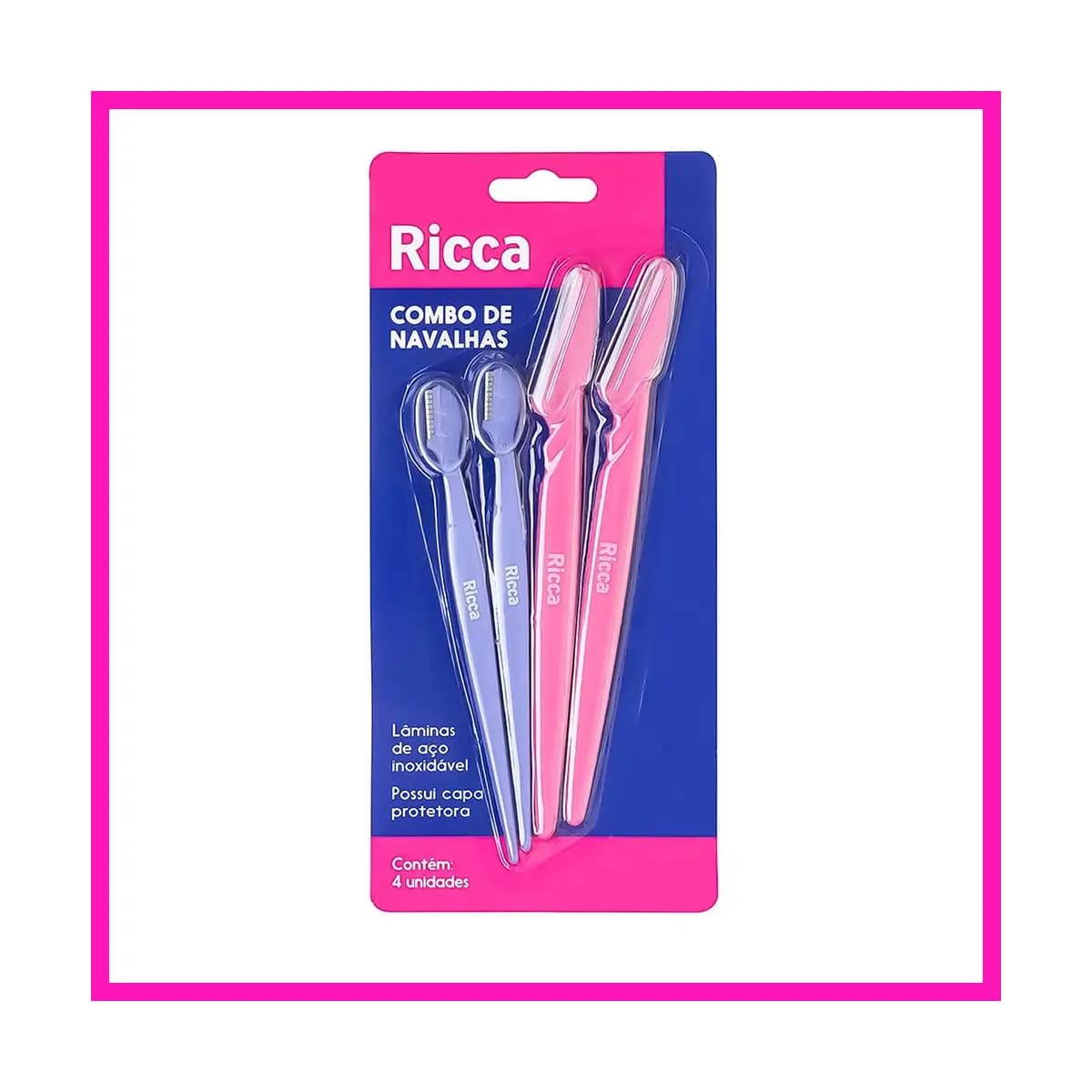 Ricca Combo de Navalhas (2 Lâminas Longas e 2 Lâminas Curtas)