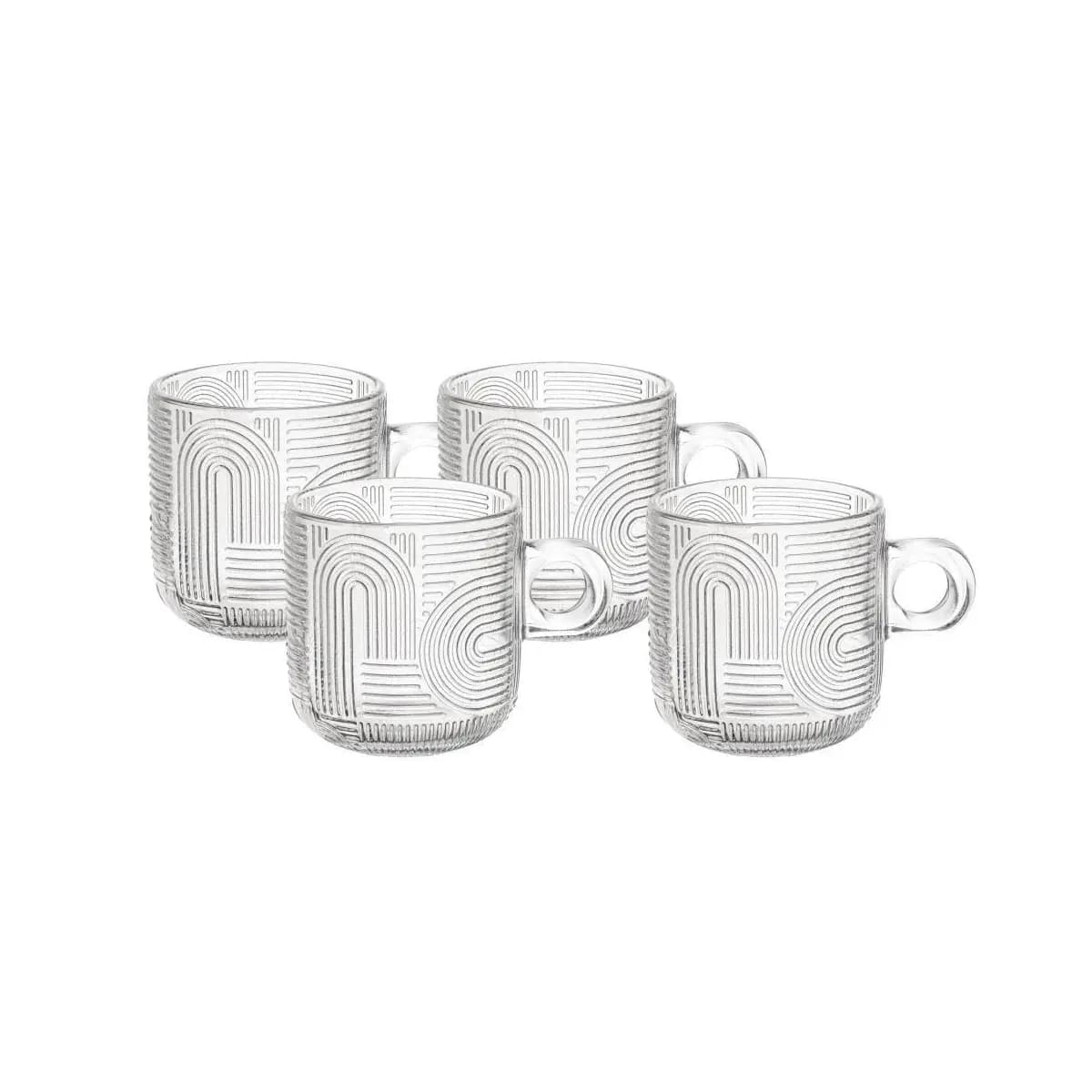 Conjunto 4 Xícaras de Vidro Frankfurt 100ml Wolff para Café Chá Cozinha Mesa Posta Decoração Sala Presente Elegante Nova