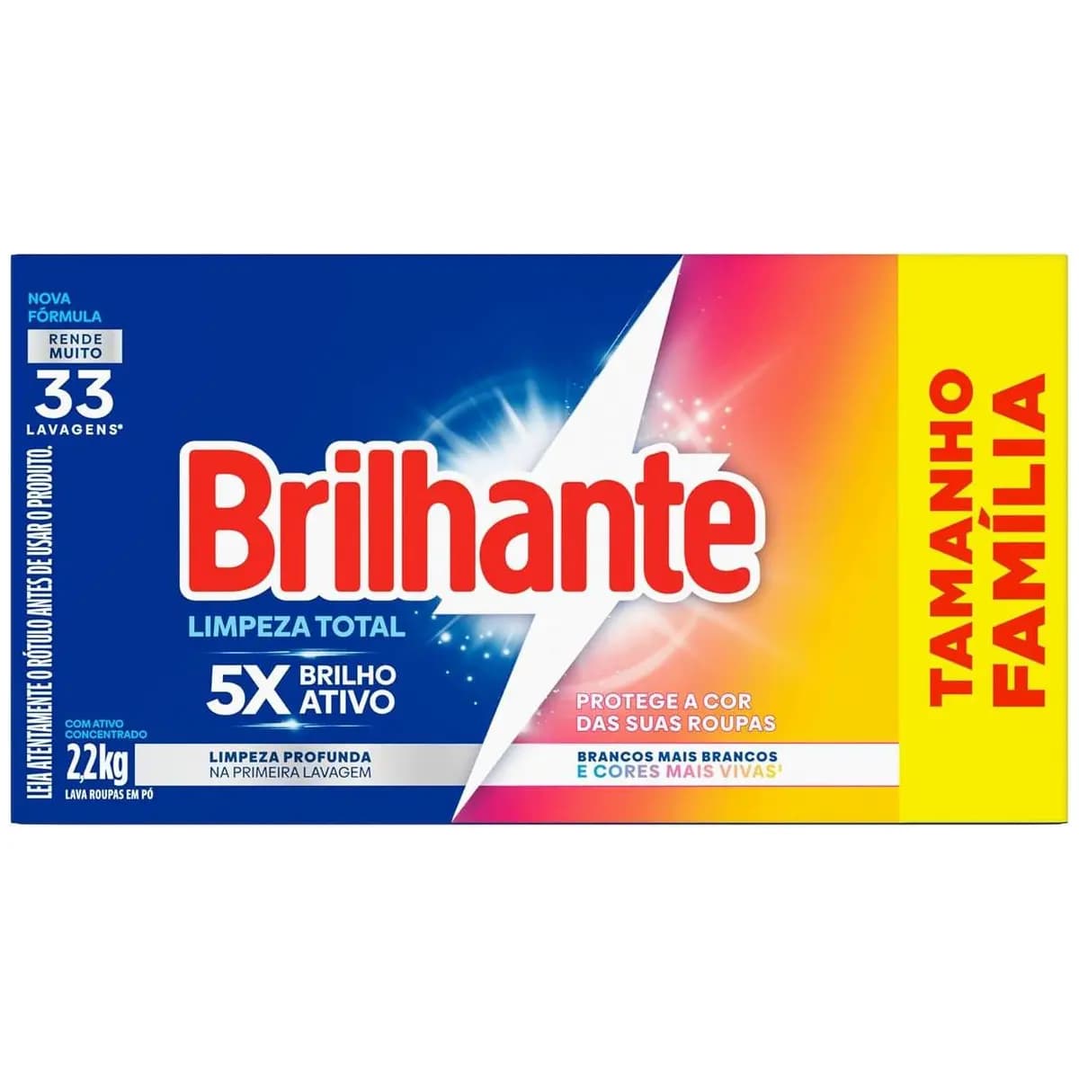 Brilhante Limpeza Total - Sabão Em Pó 2 2Kg