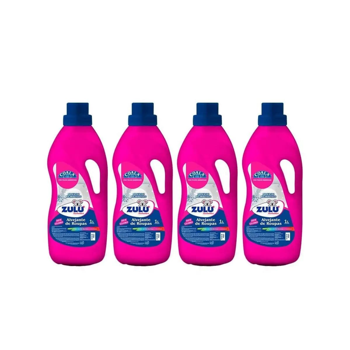 Kit 4 Unidades Alvejante de Roupas Zulu Perfumes / Coala 1L