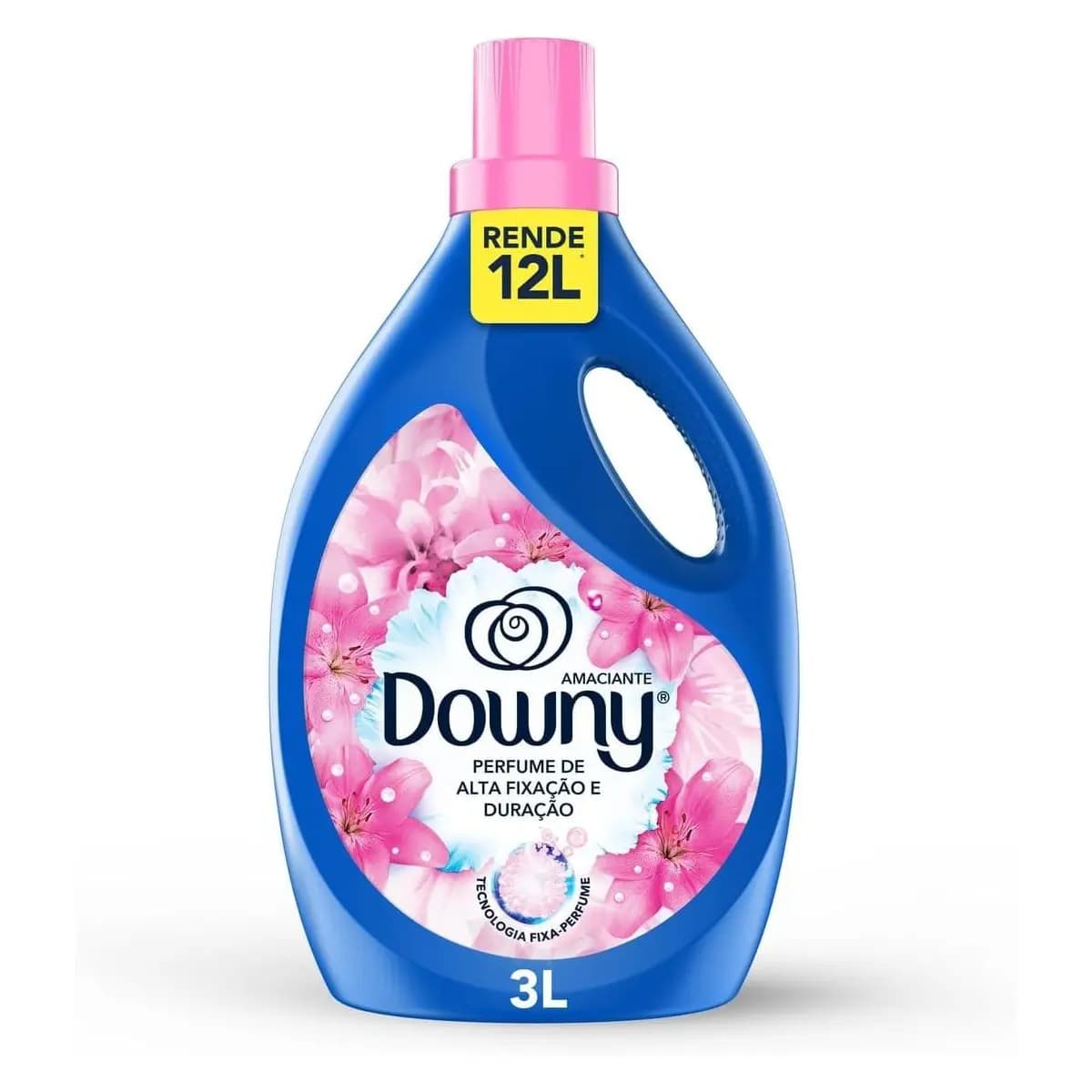Downy Amaciante Concentrado Frescor Da Primavera 3L, Rende 12L, Perfume com Notas de Flores e Baunilha