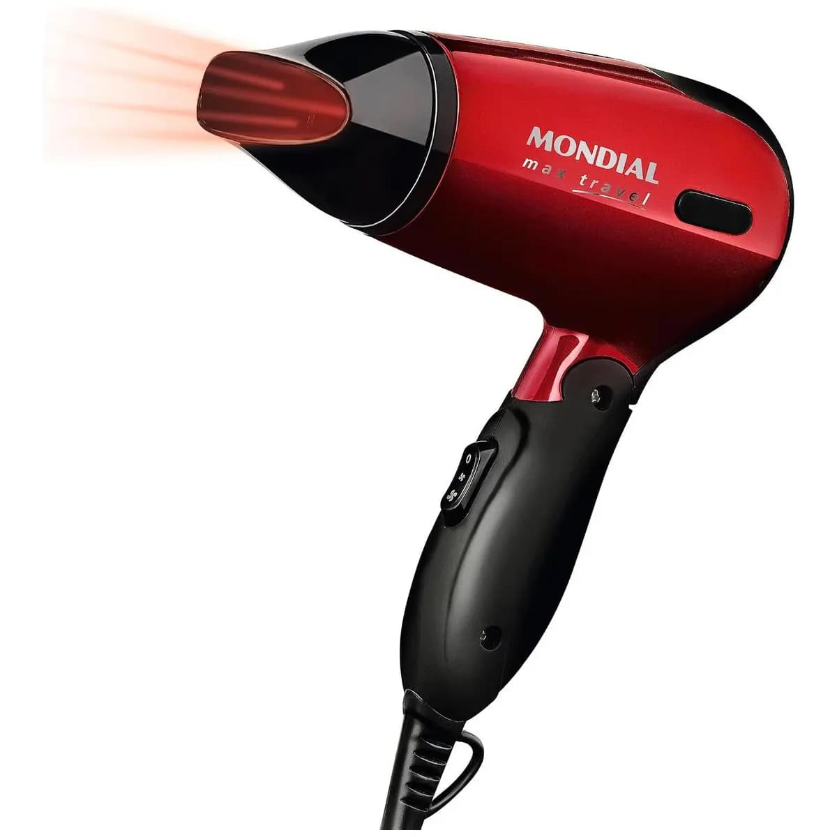 MONDIAL Secador, Max Travel, Bivolt, Preto/Vermelho, 1200W - SC-10