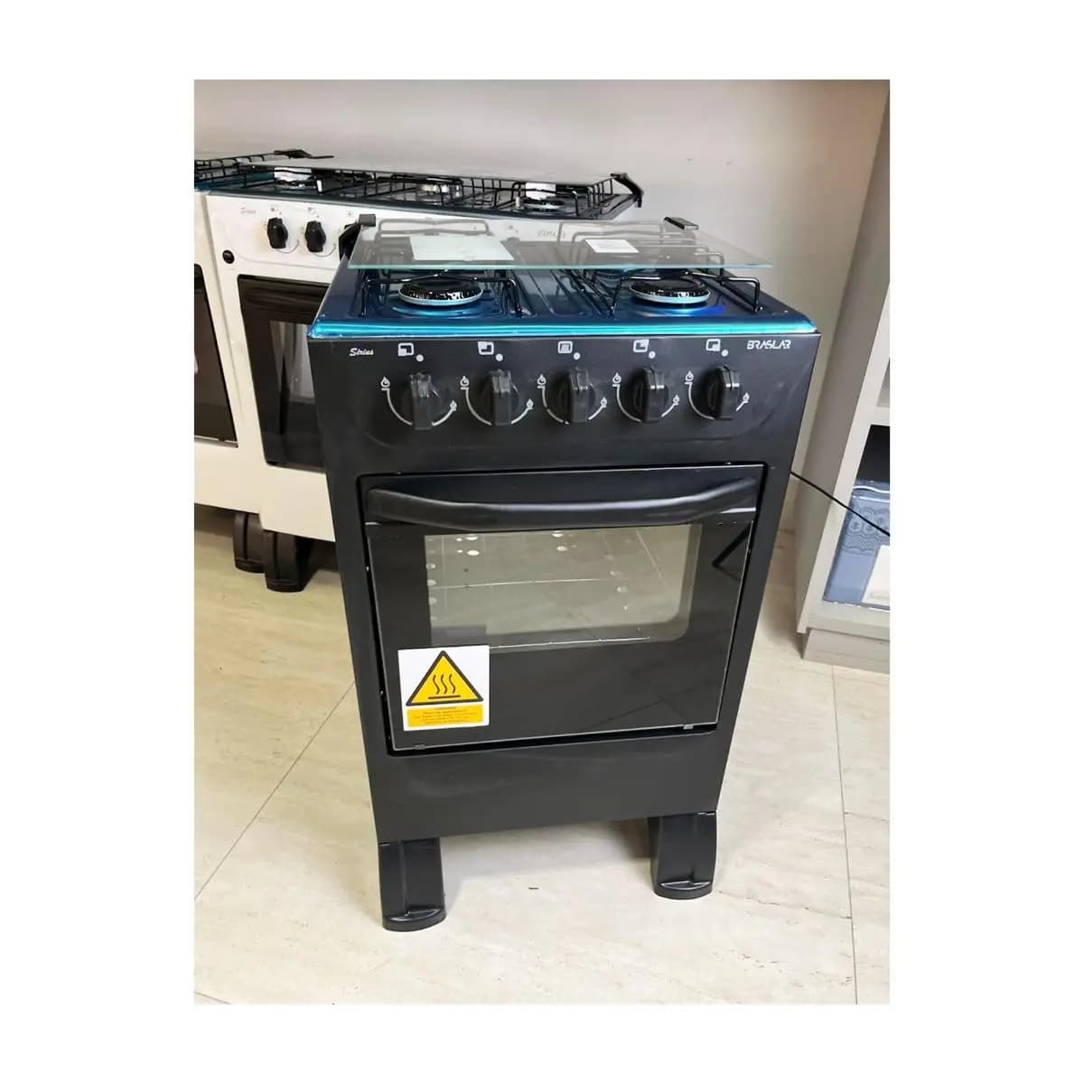 Fogão Braslar New Sirius 4 Bocas Preto – Acendimento Manual
