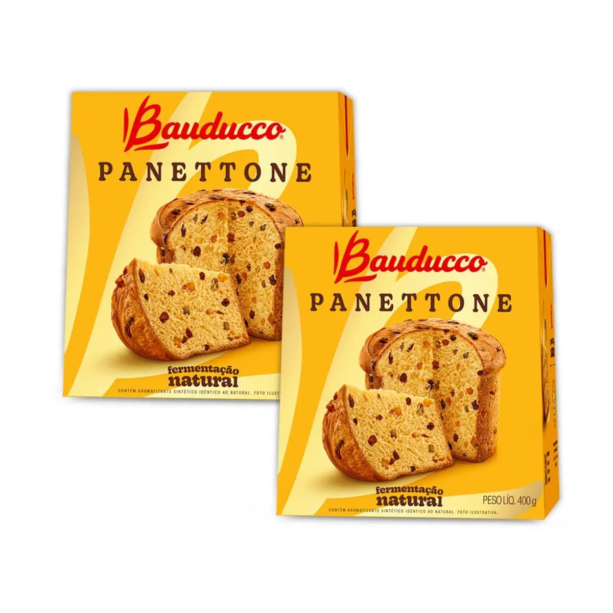 Kit 02 unidades Panettone Frutas Cristalizadas 400g Bauducco
