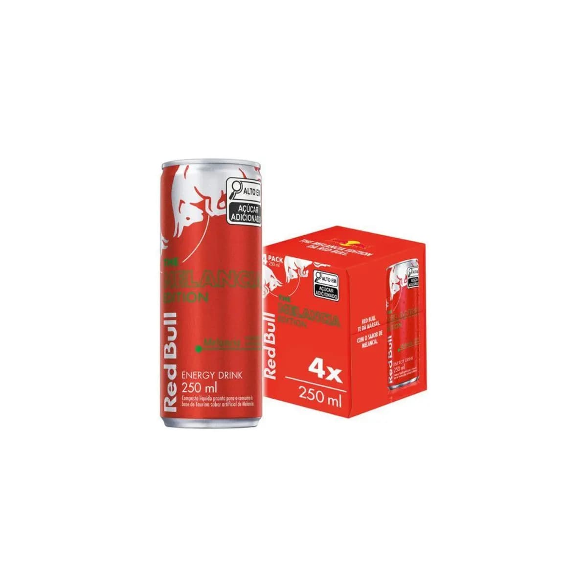 Pack de 4 latas, Red Bull Energético, Melancia, 250ml