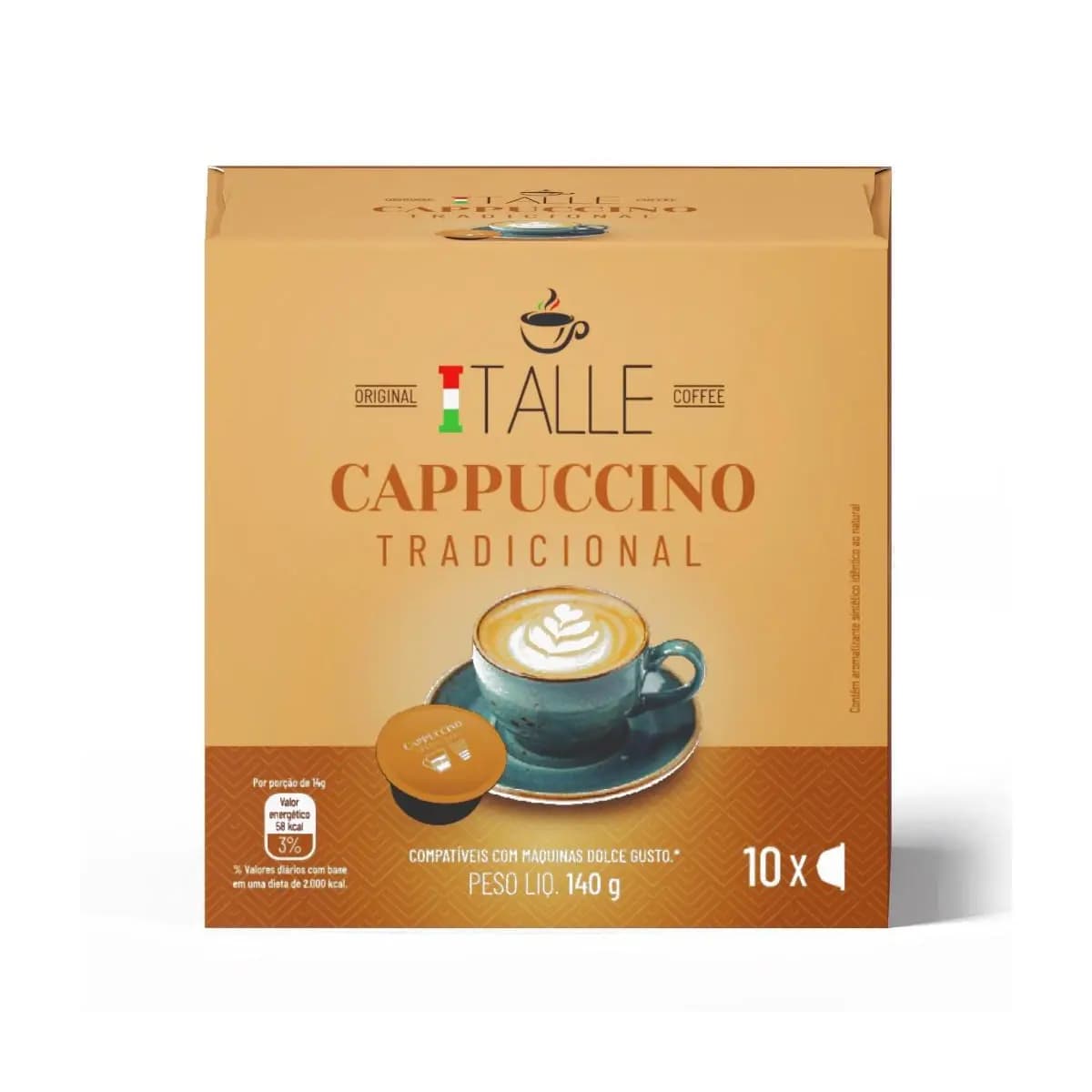 Cápsula Dolce Gusto Cappuccino Café Italle 10 Und