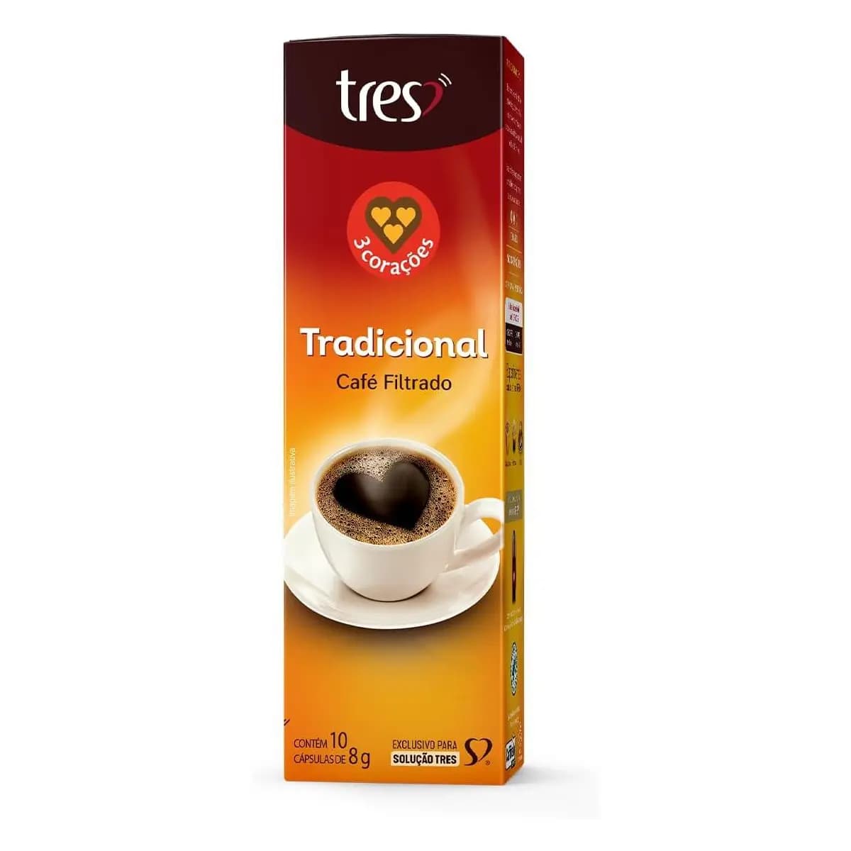 3 Corações Cápsula Café Filtrado TRES - 10 unidades