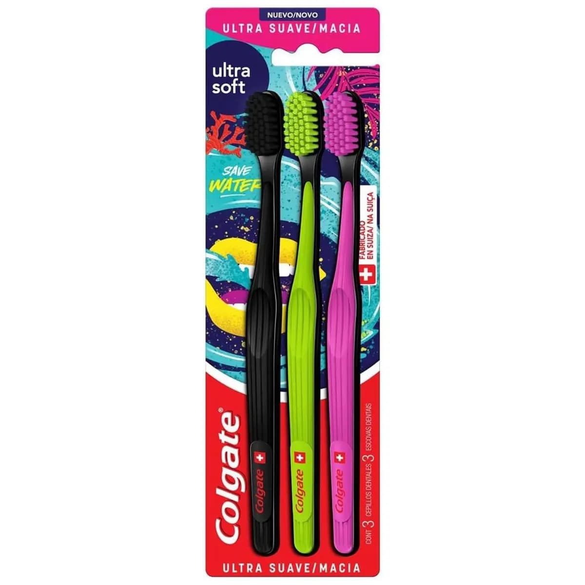 Colgate Ultra Soft Escova de Dente, 3 Unidades