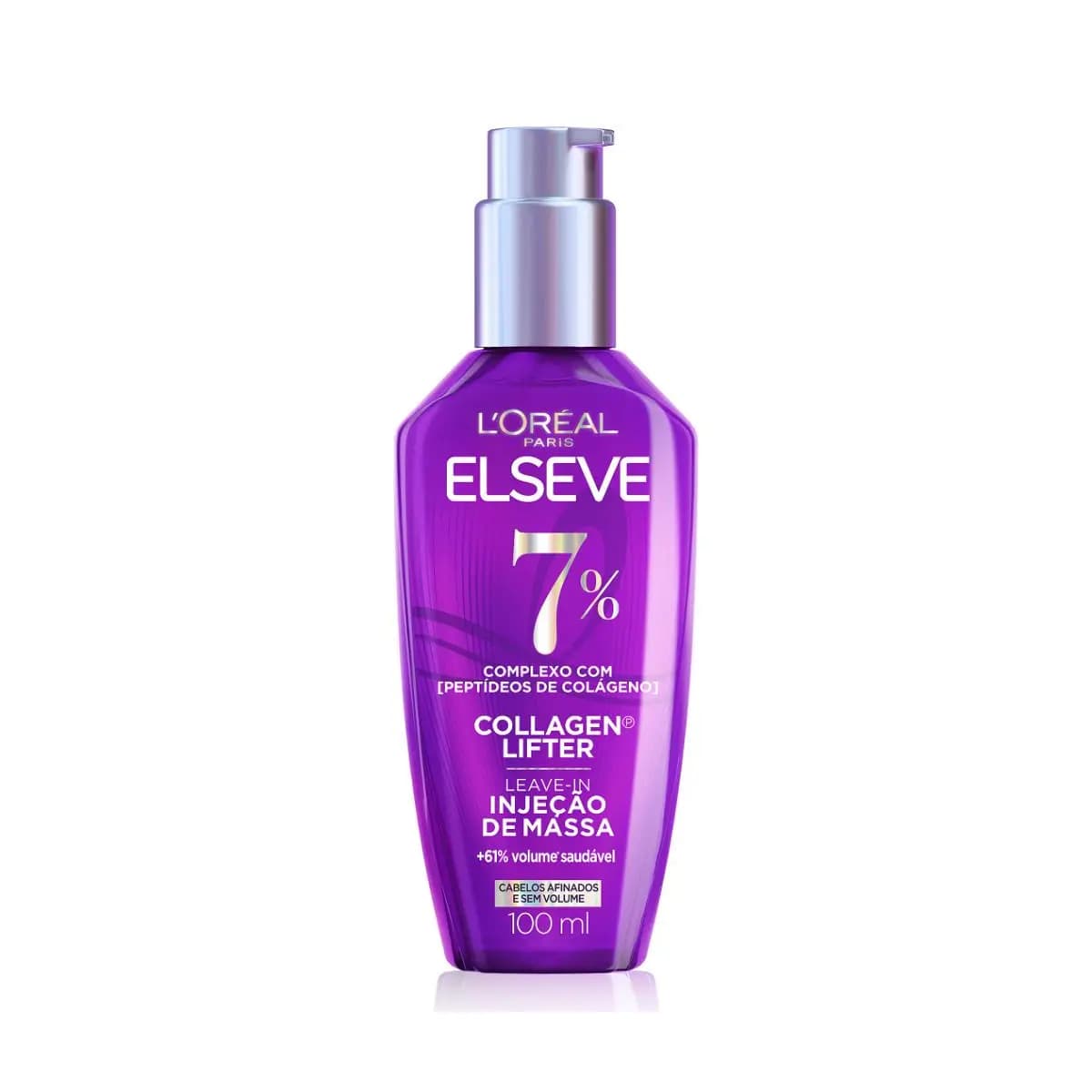 Leave-in Sérum Capilar Para Cabelos Finos Injeção de Massa, Aumenta o Volume em 61%, Elseve Collagen Lifter 100ml