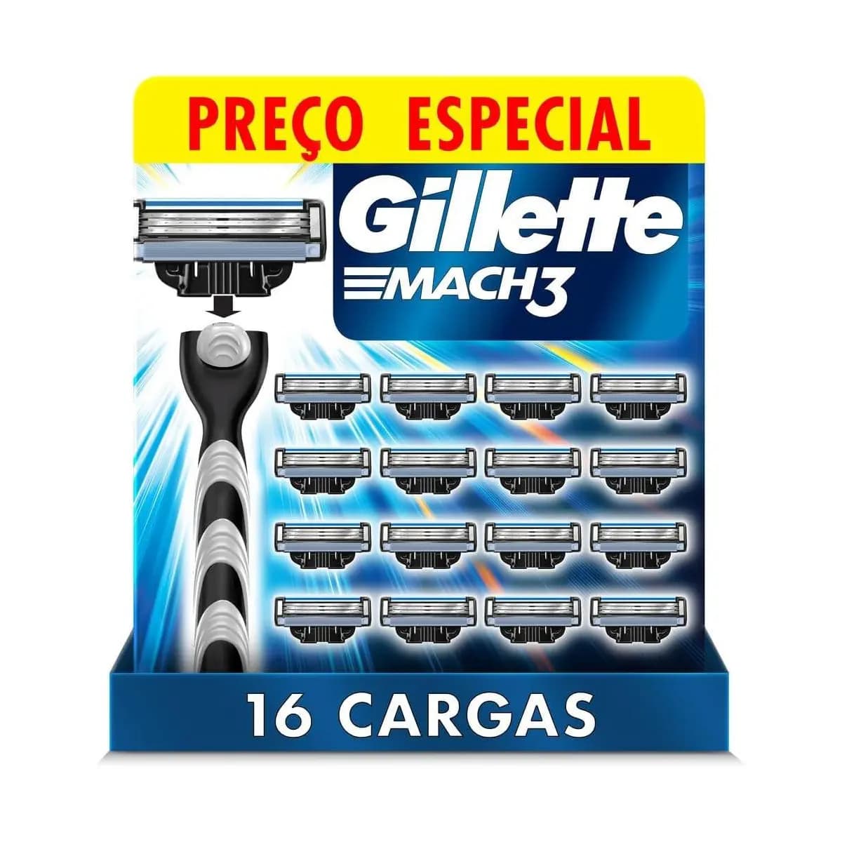 Gillette Mach3 - Refil Para Barbear, 16 Unidades