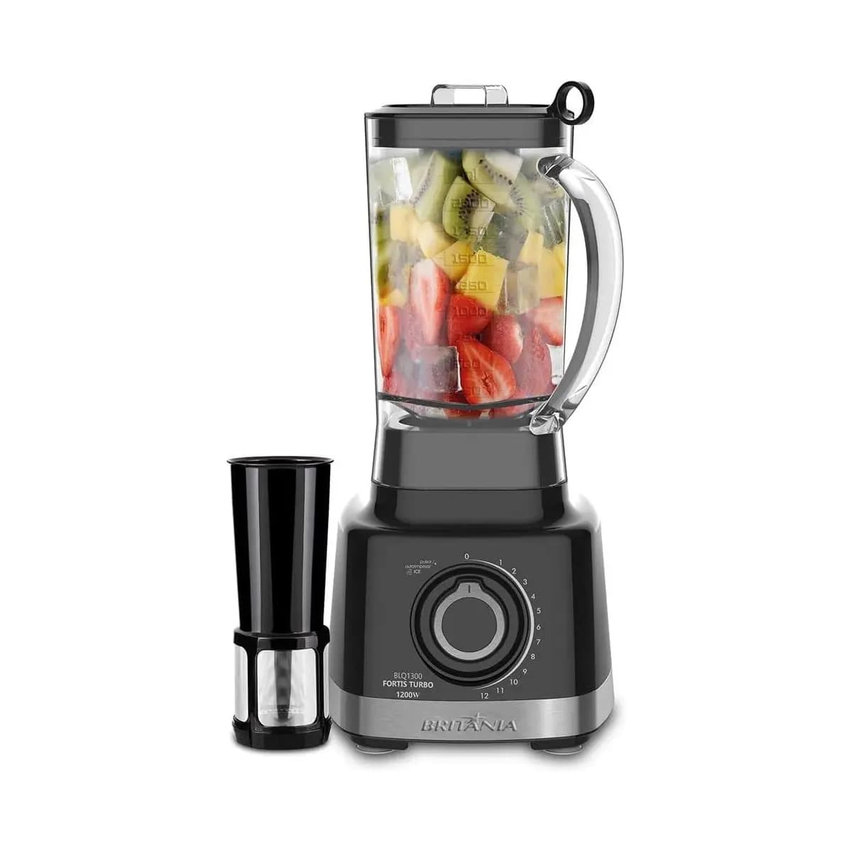 Liquidificador Turbo, Blq1300p, 1400W, 3L, Chumbo, 127v, Britânia