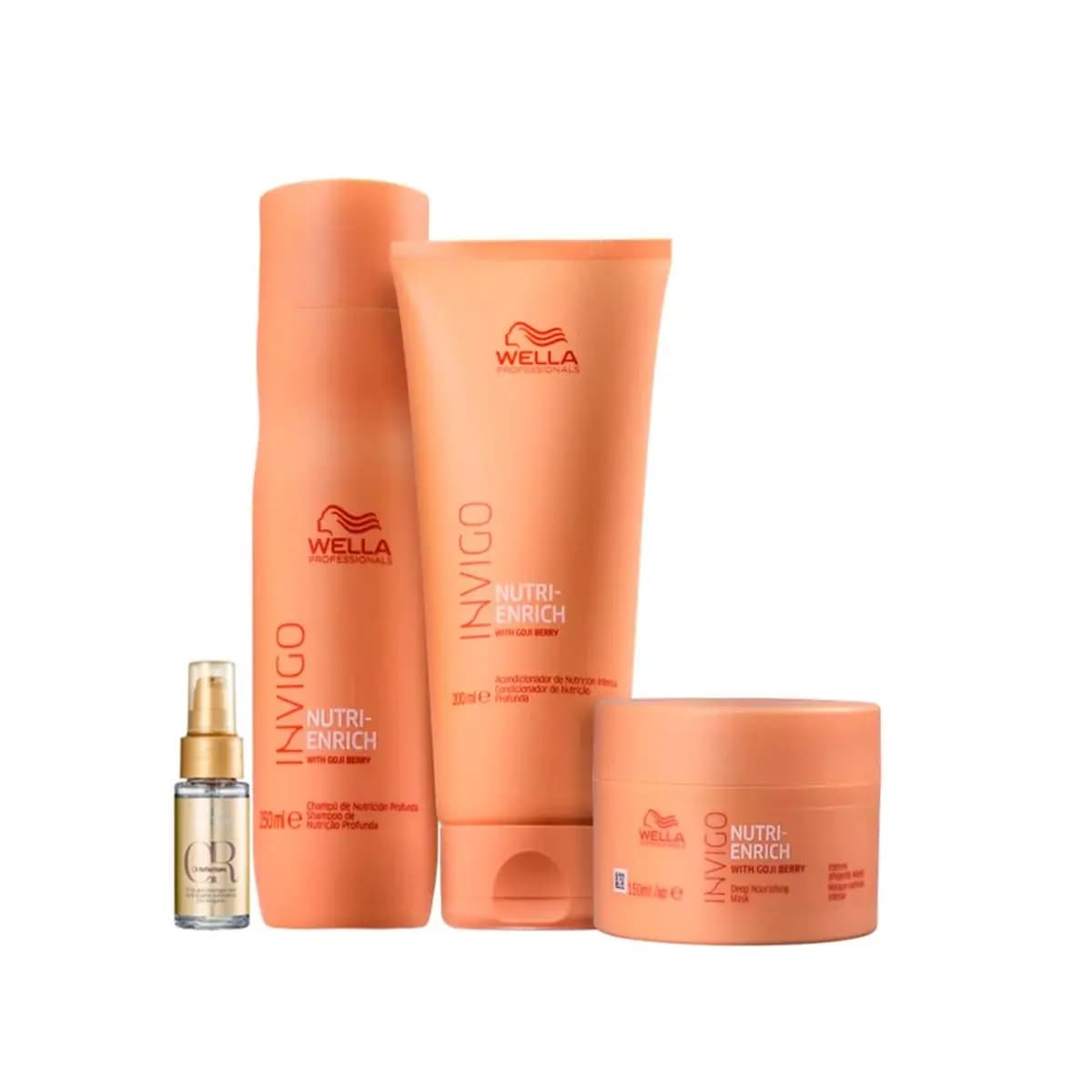 Kit Enrich Shampoo, Cond, Másc e Oil Reflections - Wella