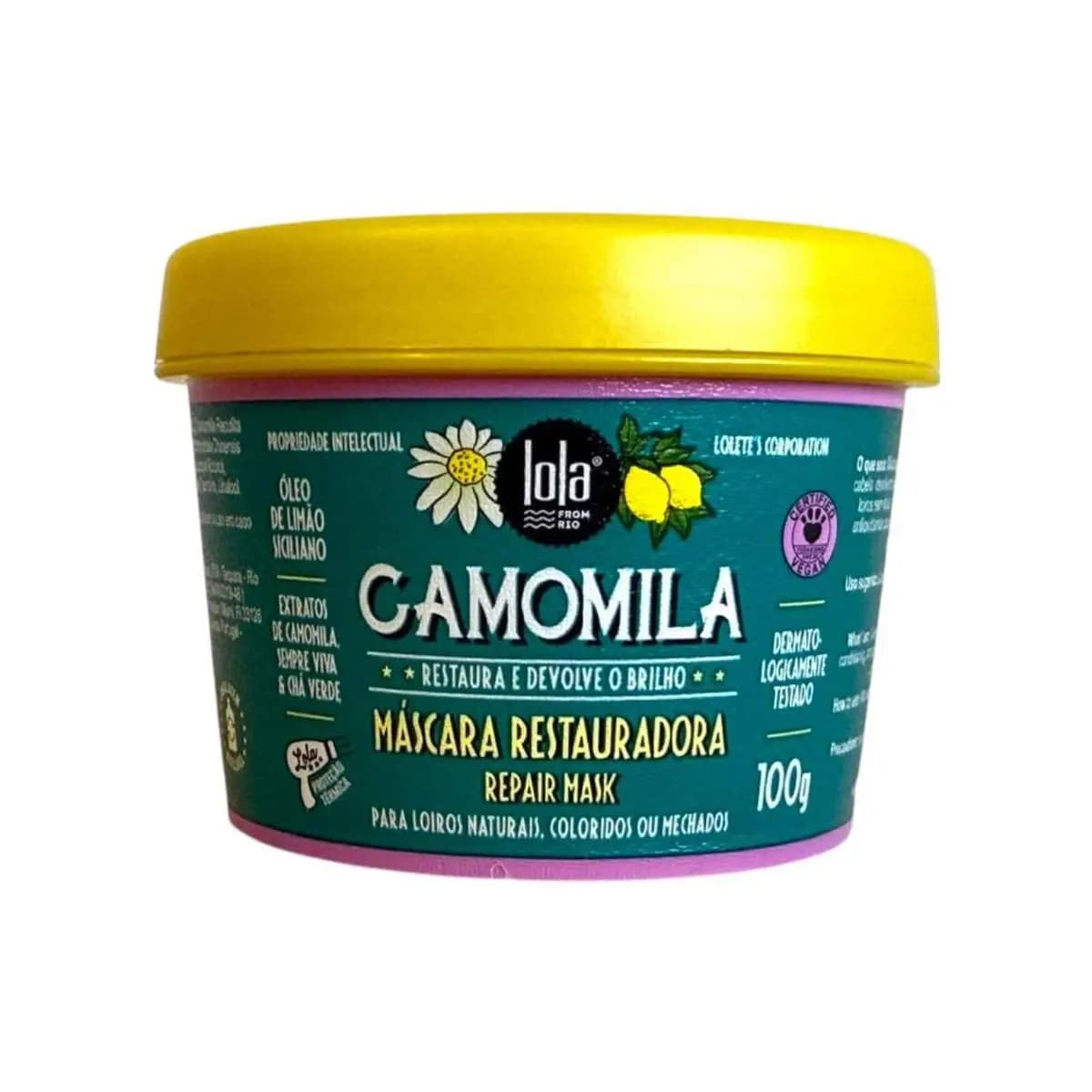 Mascara Restauradora Lola Cosmetics Camomila 100g