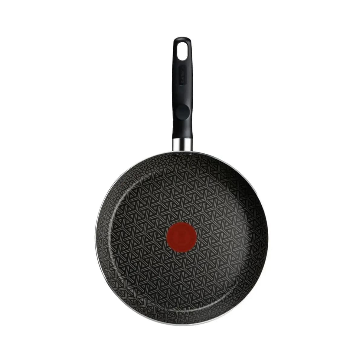 Frigideira Rochedo Robusta Grafite 24cm com Antiaderente Resist 3X, Reforçado com Partículas Minerais, Alta Espessura, Base Limpa Fácil e Thermo-Sinal