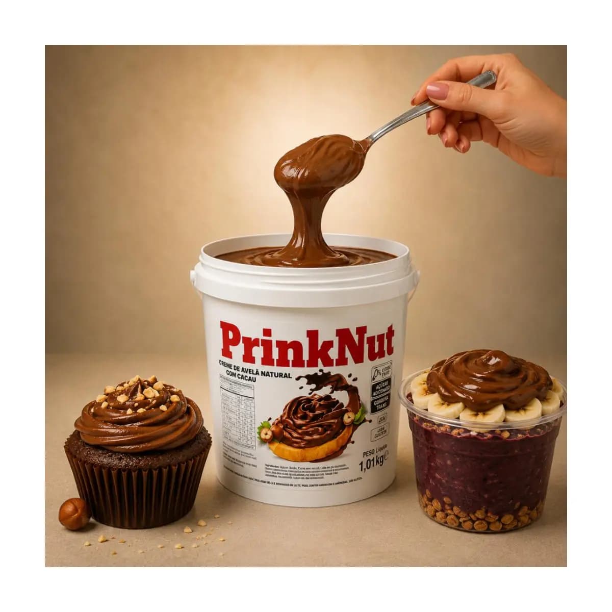 Creme de Avelã com Cacau Prink Nut. (1kg). .
