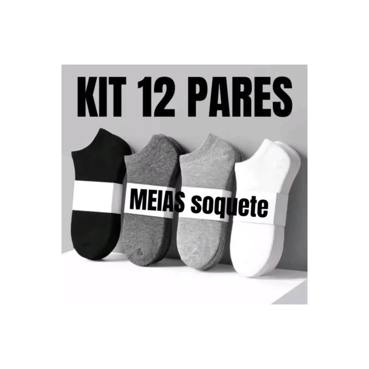 Kits de Meias Soquete Unissex Premium Masculina e Feminina