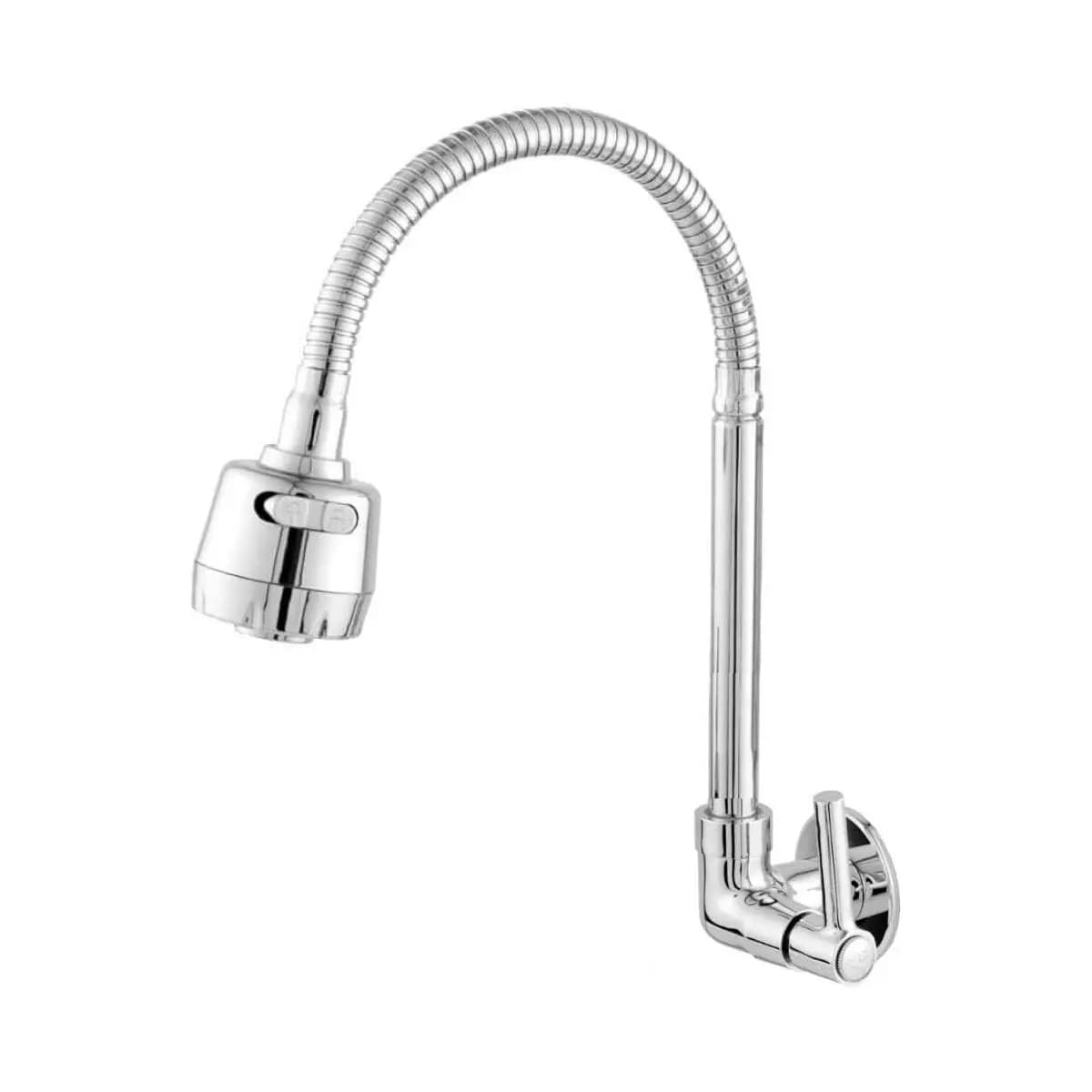 Torneira Cozinha Gourmet Flexível Luxo Parede 1/4 De Volta Metal