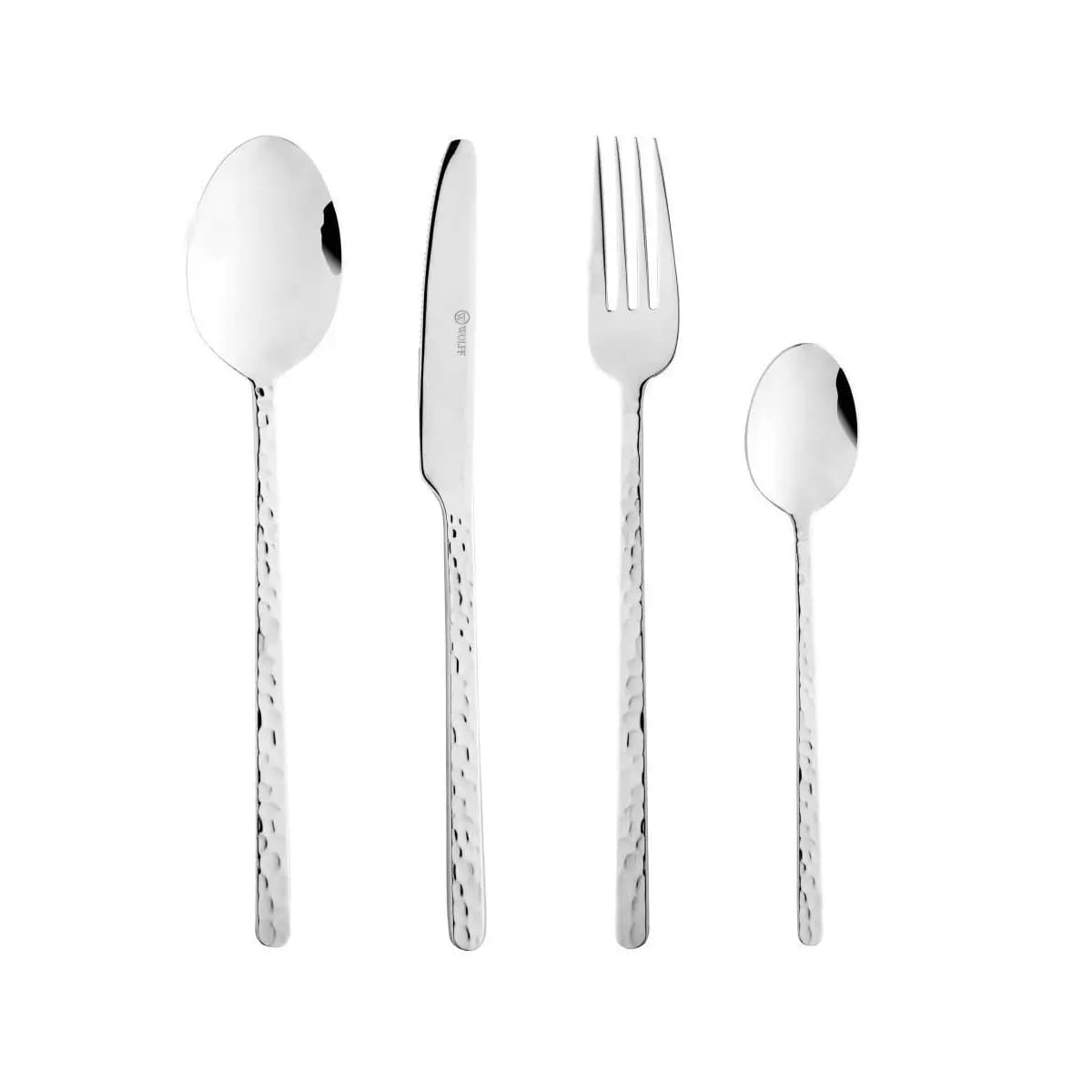 Faqueiro Wolff Veneza 24 Peças em Aço Inox para 6 Pessoas Jogo de Talheres Completo Garfo Faca Colher Mesa Posta Cozinha