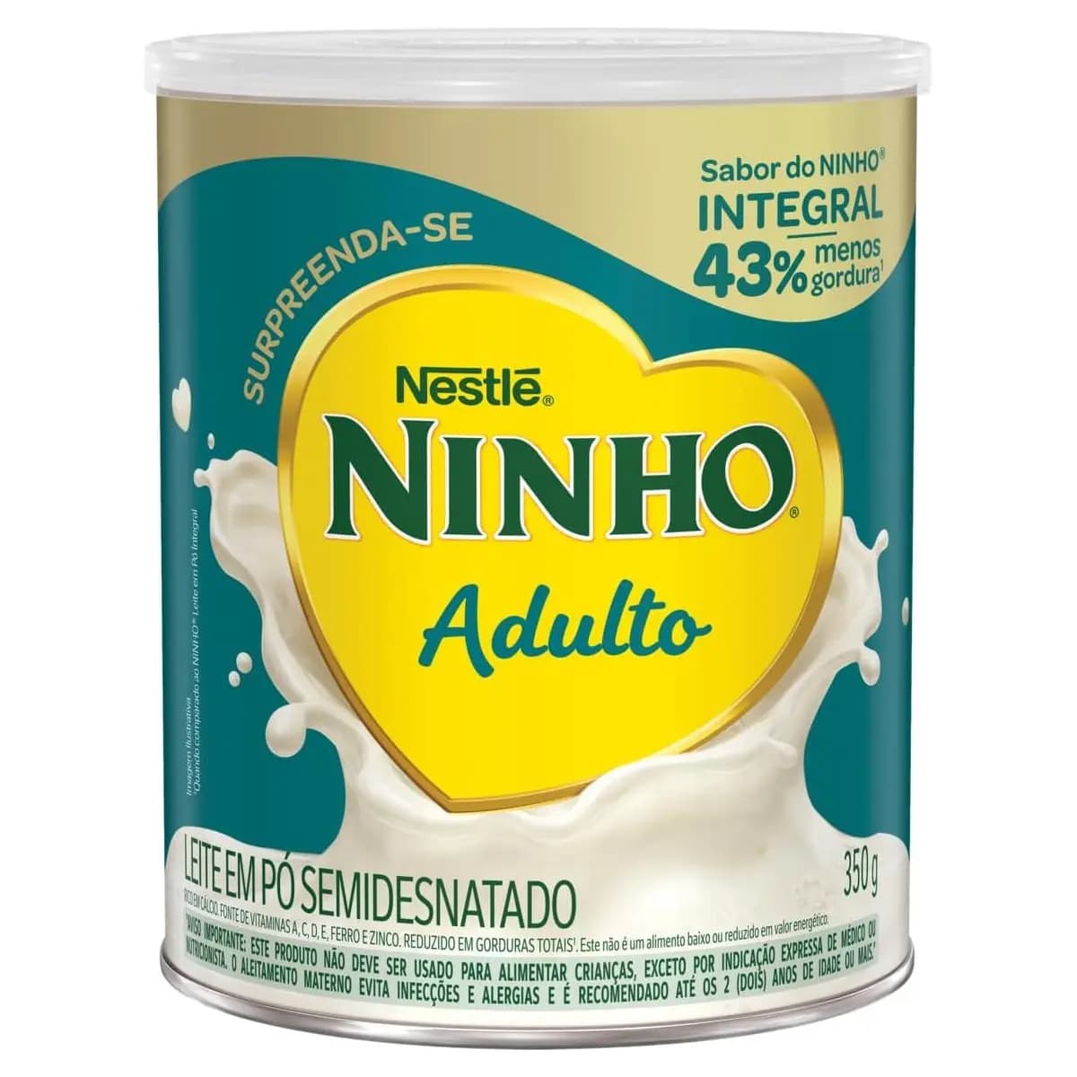 Leite Pó Semidesnatado Ninho Adulto Lata 350g