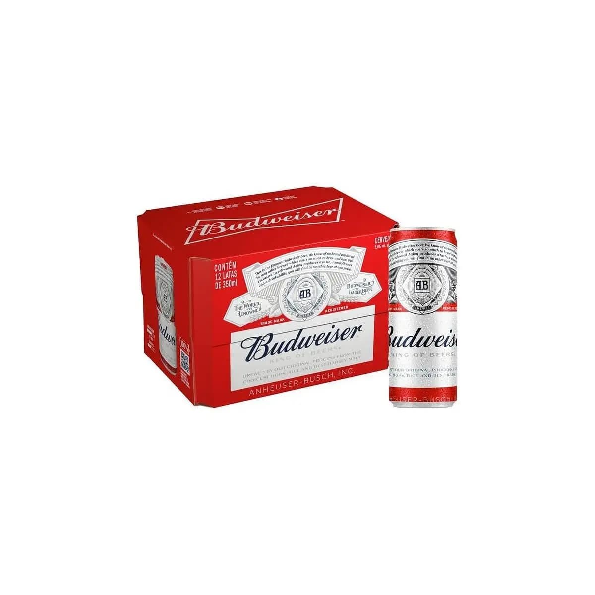 Cerveja Budweiser Long Neck 350ml – Pack com 12 Unidades