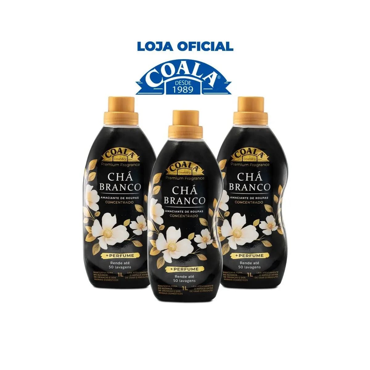 Kit Coala Laundry 3 Amaciantes - Chá Branco 1L