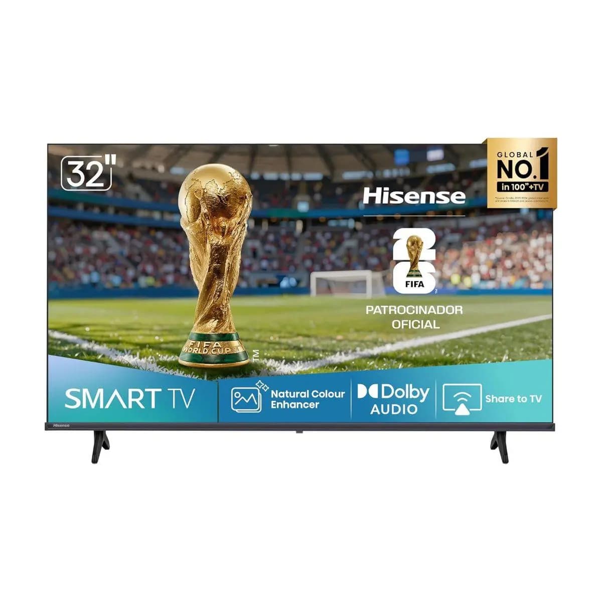 Smart TV Hisense DLED HD 32" 32A4NV Processador AI HDR10 Alexa Google Home