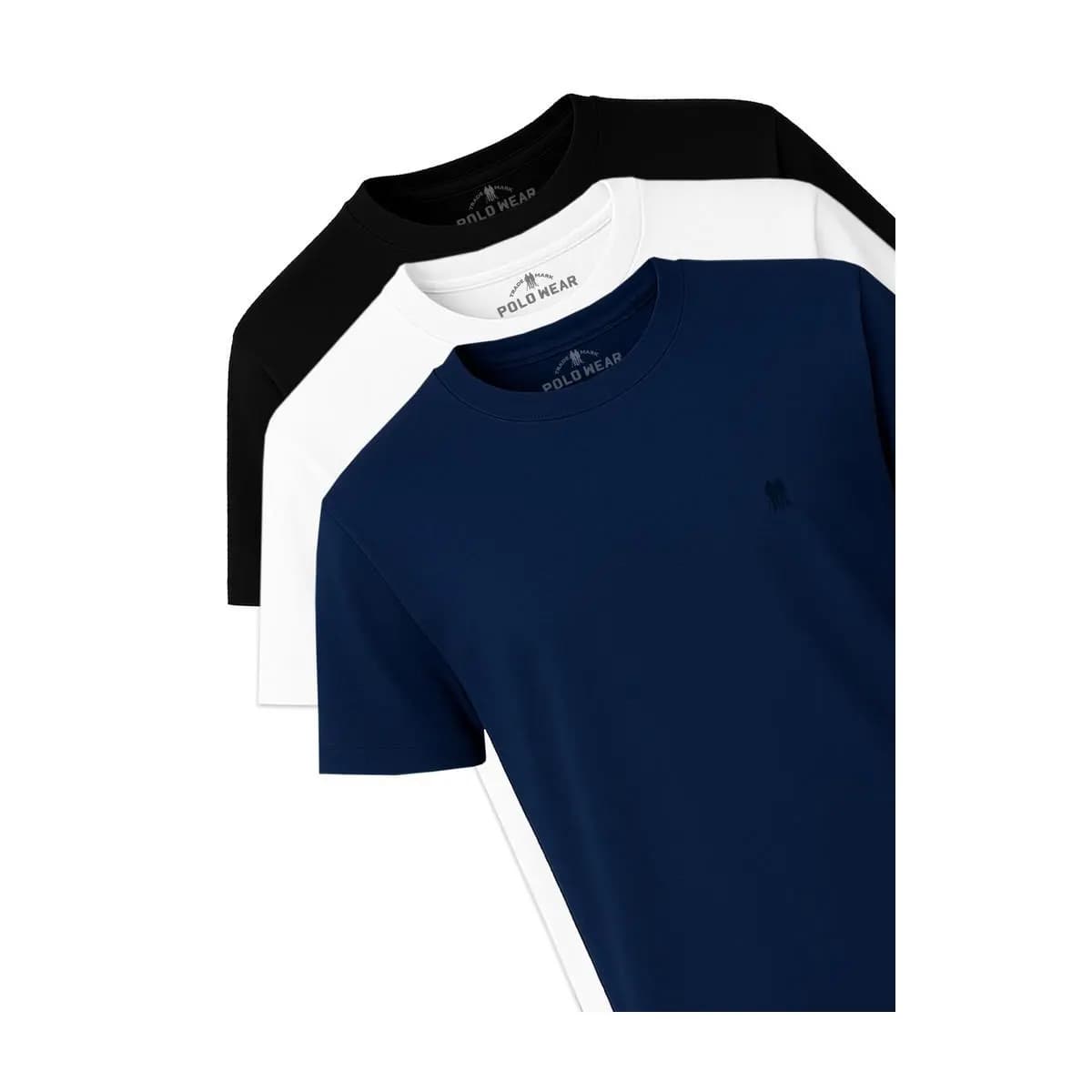 Kit 3 Camisetas Masculinas Premium Polo Wear Sortido