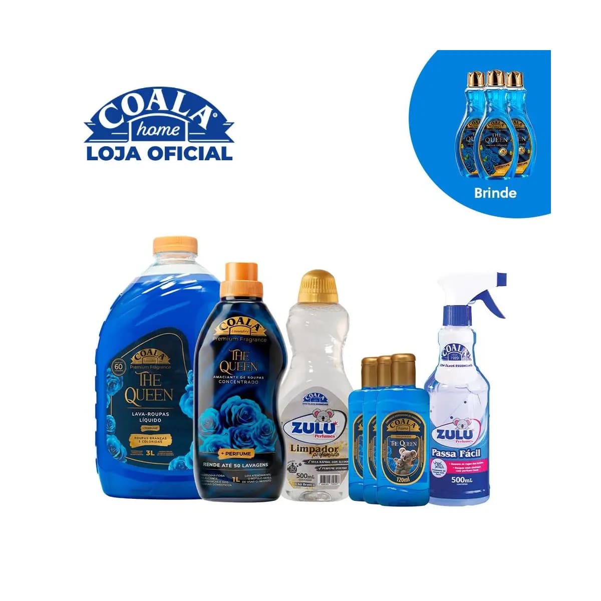 Kit Coala Novidade que Perfuma - The Queen Brinde 3 Limpadores Perfumados Coala 500ml