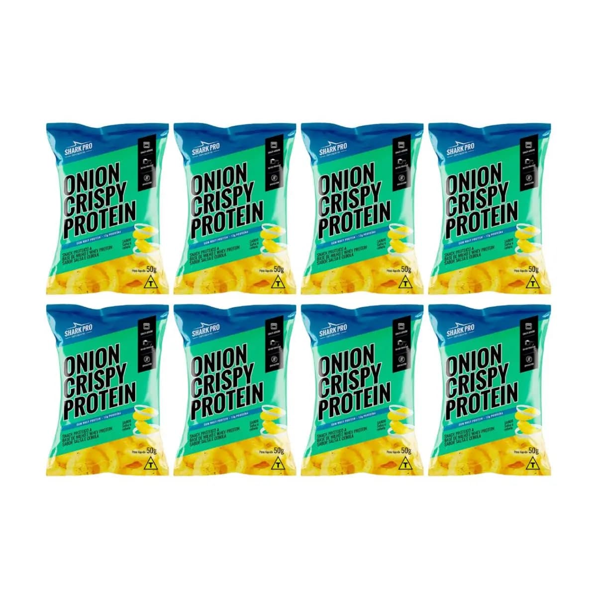 Kit 8x Salgadinhos Proteico SharkPro 50g Snack