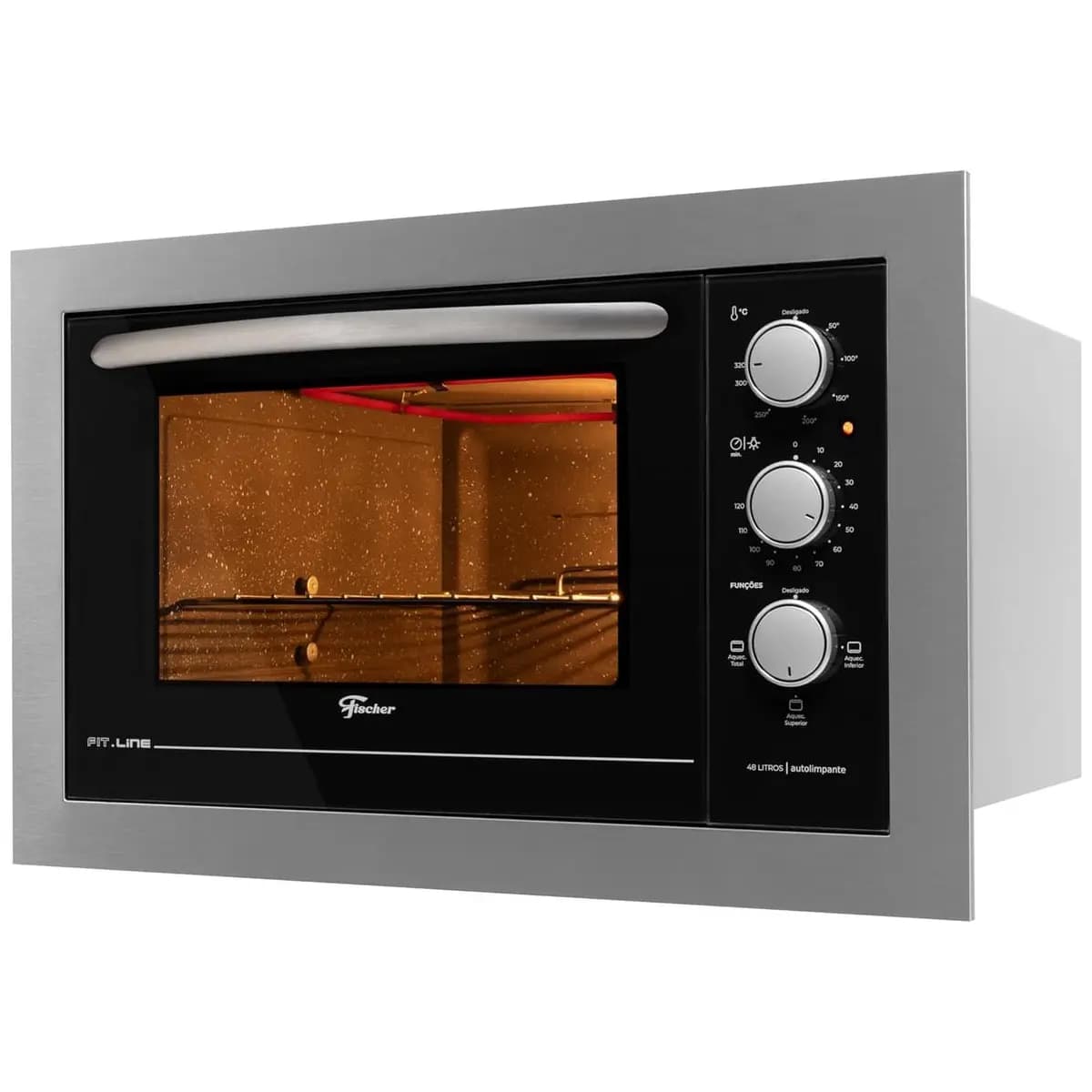 FISCHER FORNO ELÉTRICO EMBUTIR FIT LINE 48L INOX 220V 34493-95486